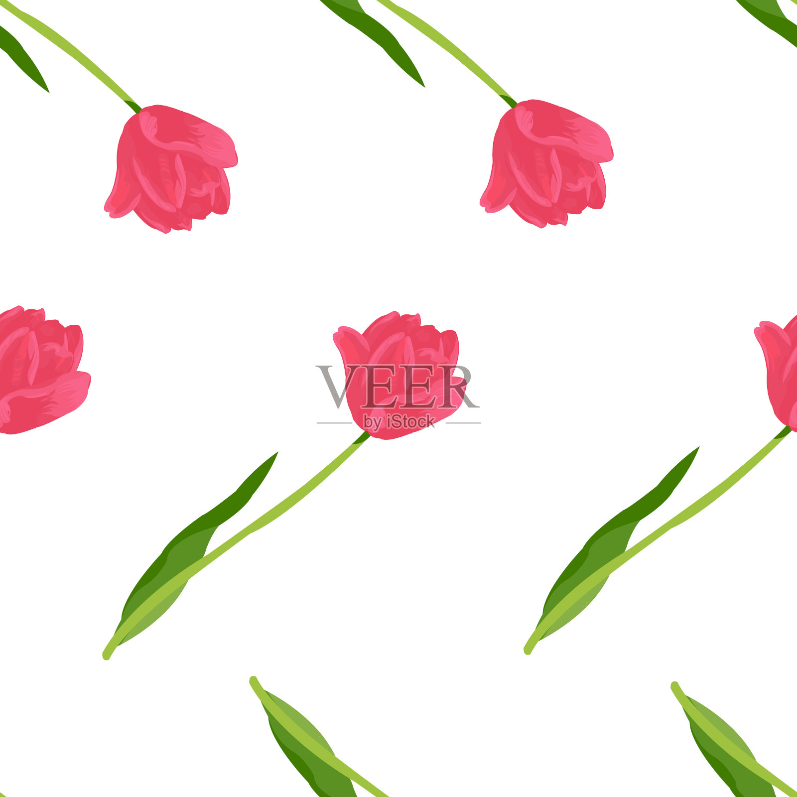 无缝花纹可爱的矢量背景插画图片素材