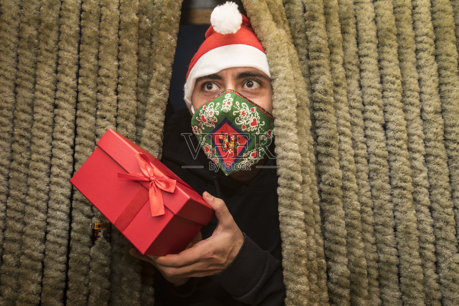 冠状病毒大流行期间的圣诞画像照片摄影图片