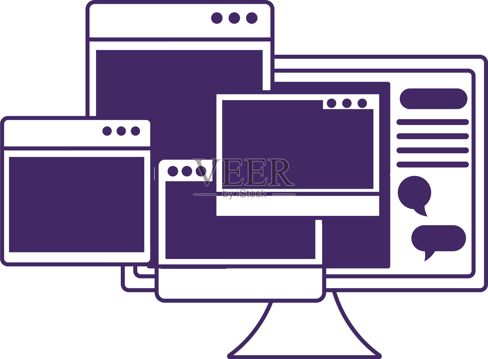 教育在线电脑屏幕会议信息设计元素图片