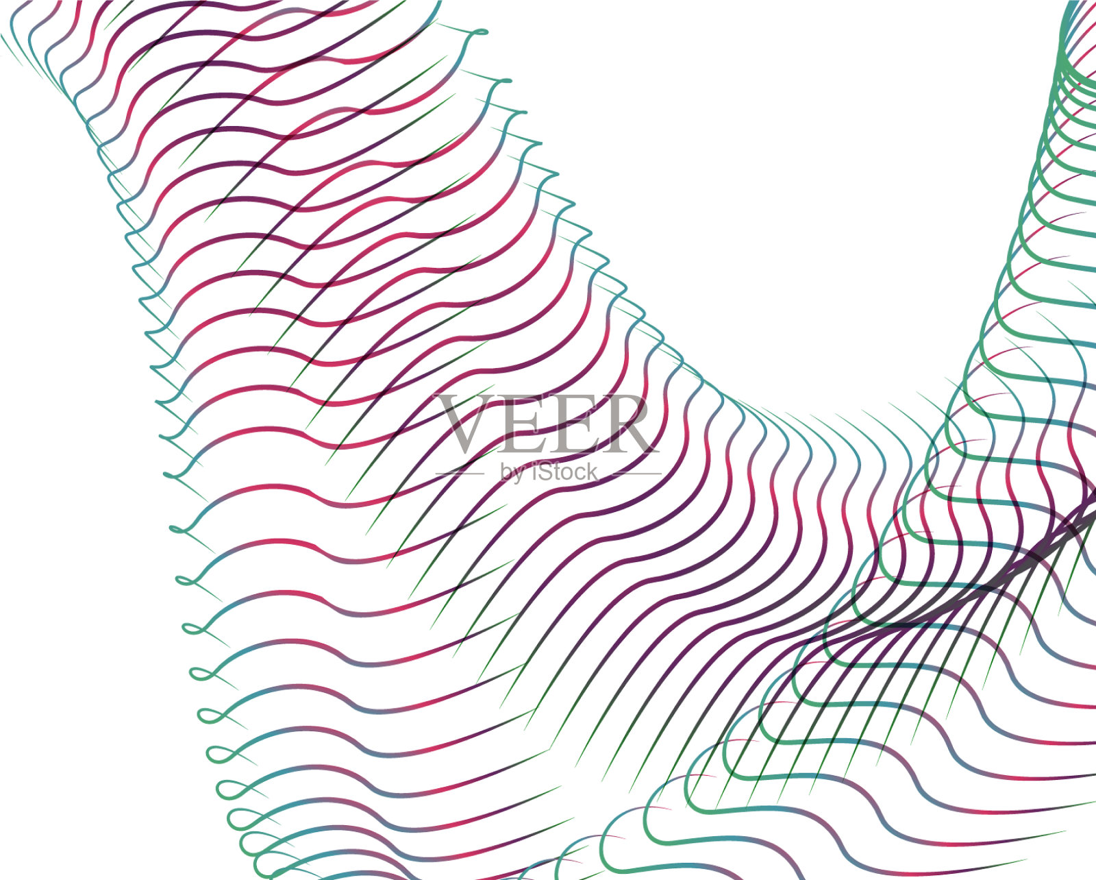 抽象背景混合波线设计插画图片素材