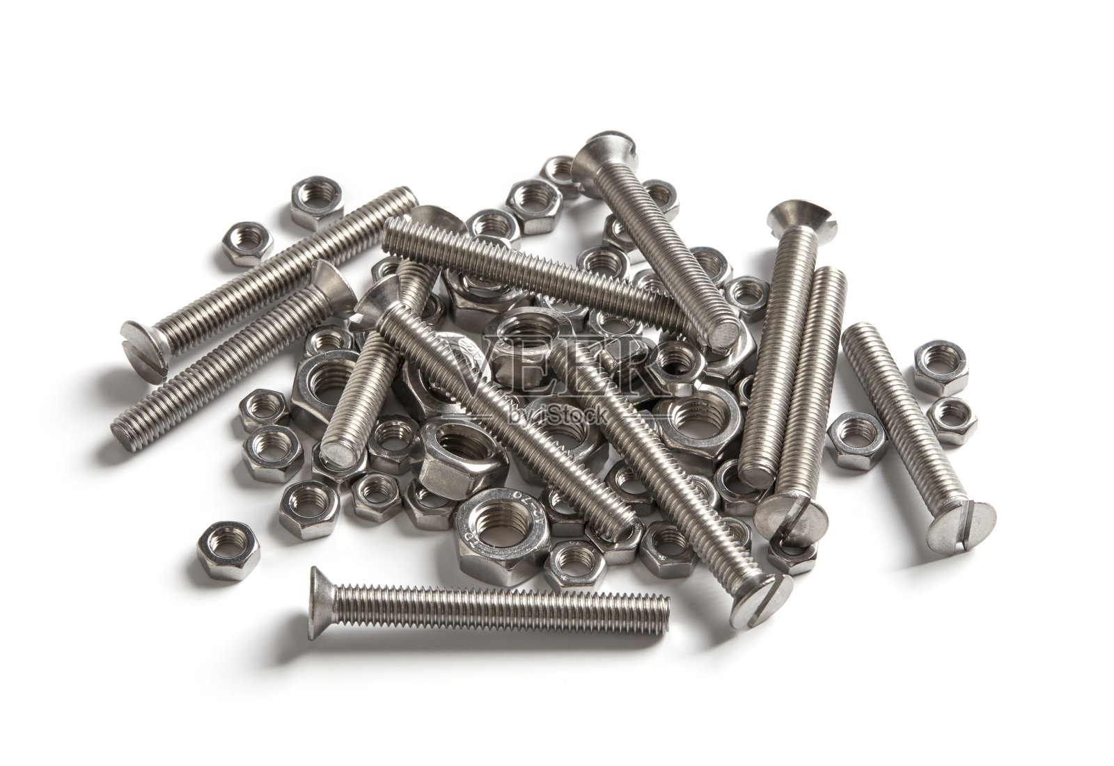 钢螺母和螺栓照片摄影图片