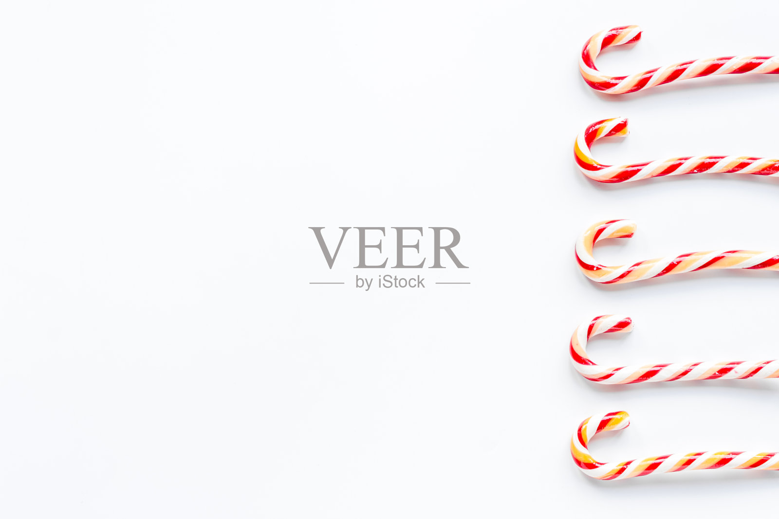 圣诞快乐糖果图案可以从上面。平的。照片摄影图片