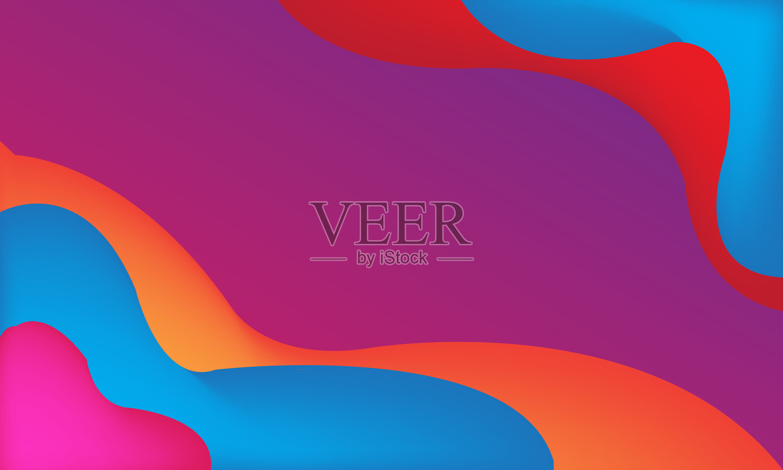 霓虹液体喷溅五彩缤纷。未来流体油漆模板。抽象的霓虹灯的背景。适合壁纸，旗帜，卡片，书籍，插图，网页登陆页和其他相关的创意插画图片素材