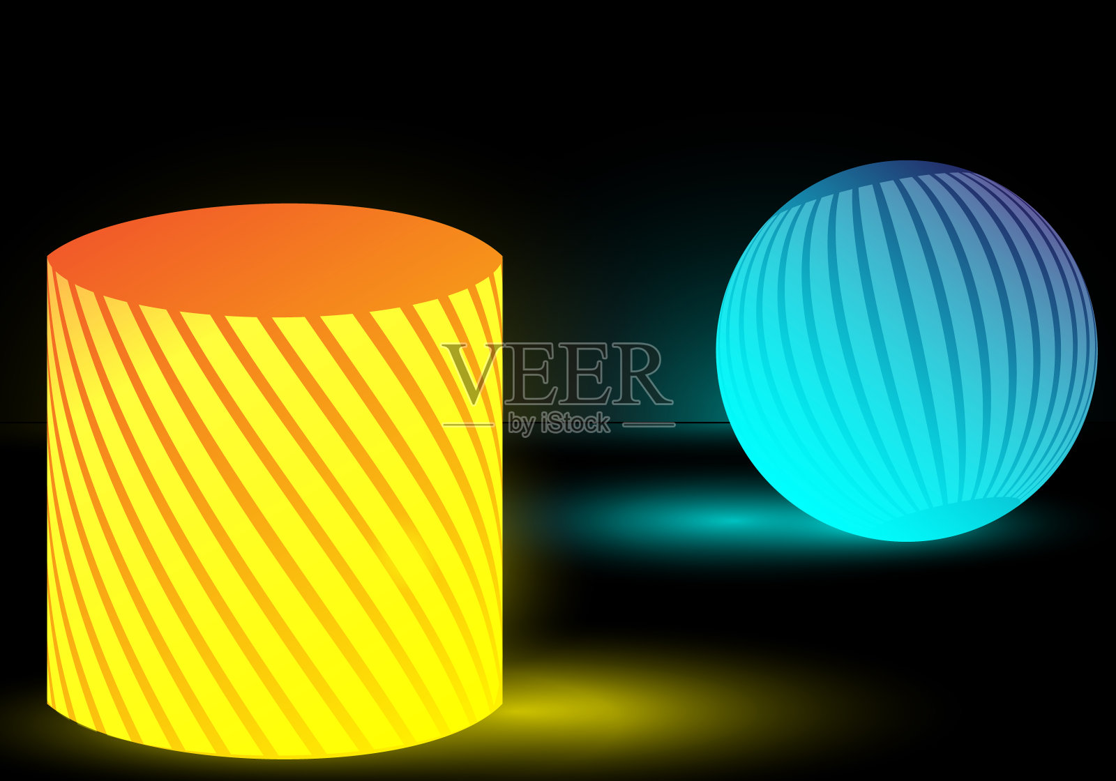 发光的装饰灯泡适合壁纸，旗帜，卡片，书，插图，网页登陆页和其他相关的创意插画图片素材