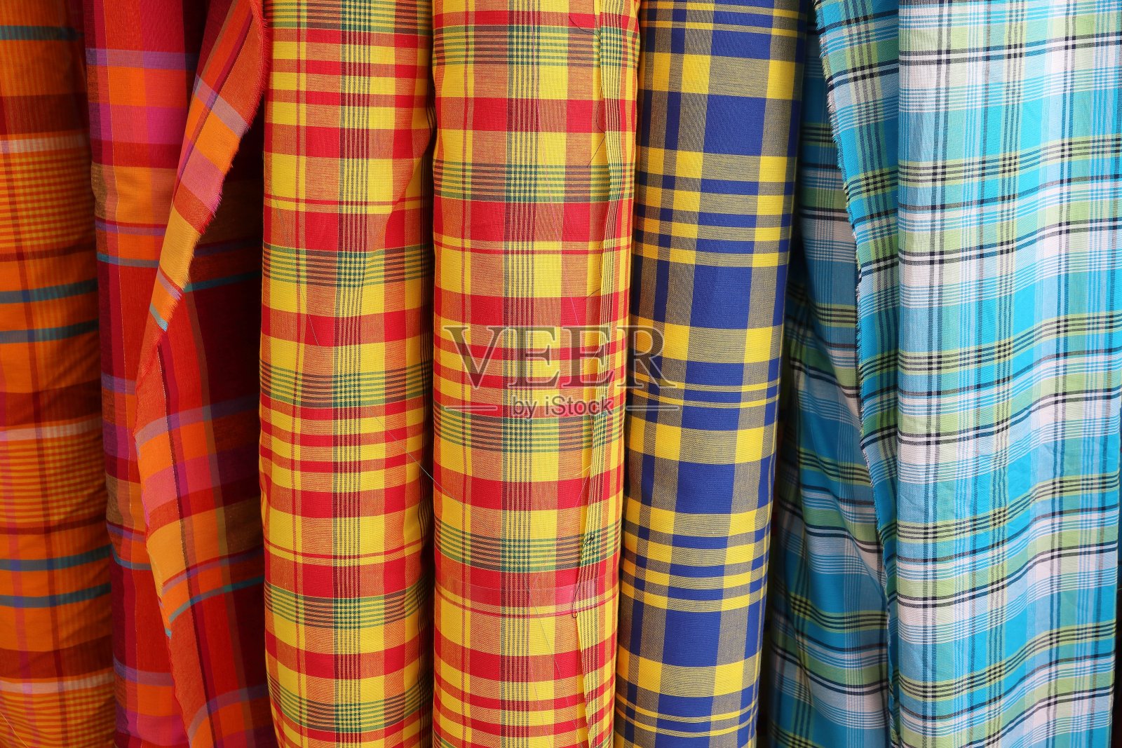 克里奥尔语马德拉斯纺织照片摄影图片