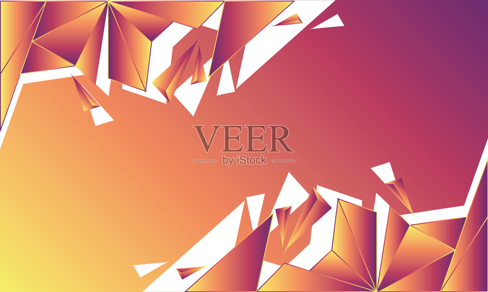 几何背景全息术。未来的梯度网格。矢量极简，适合壁纸，旗帜，卡片，书籍插图，网页登陆页和其他相关的创意插画图片素材