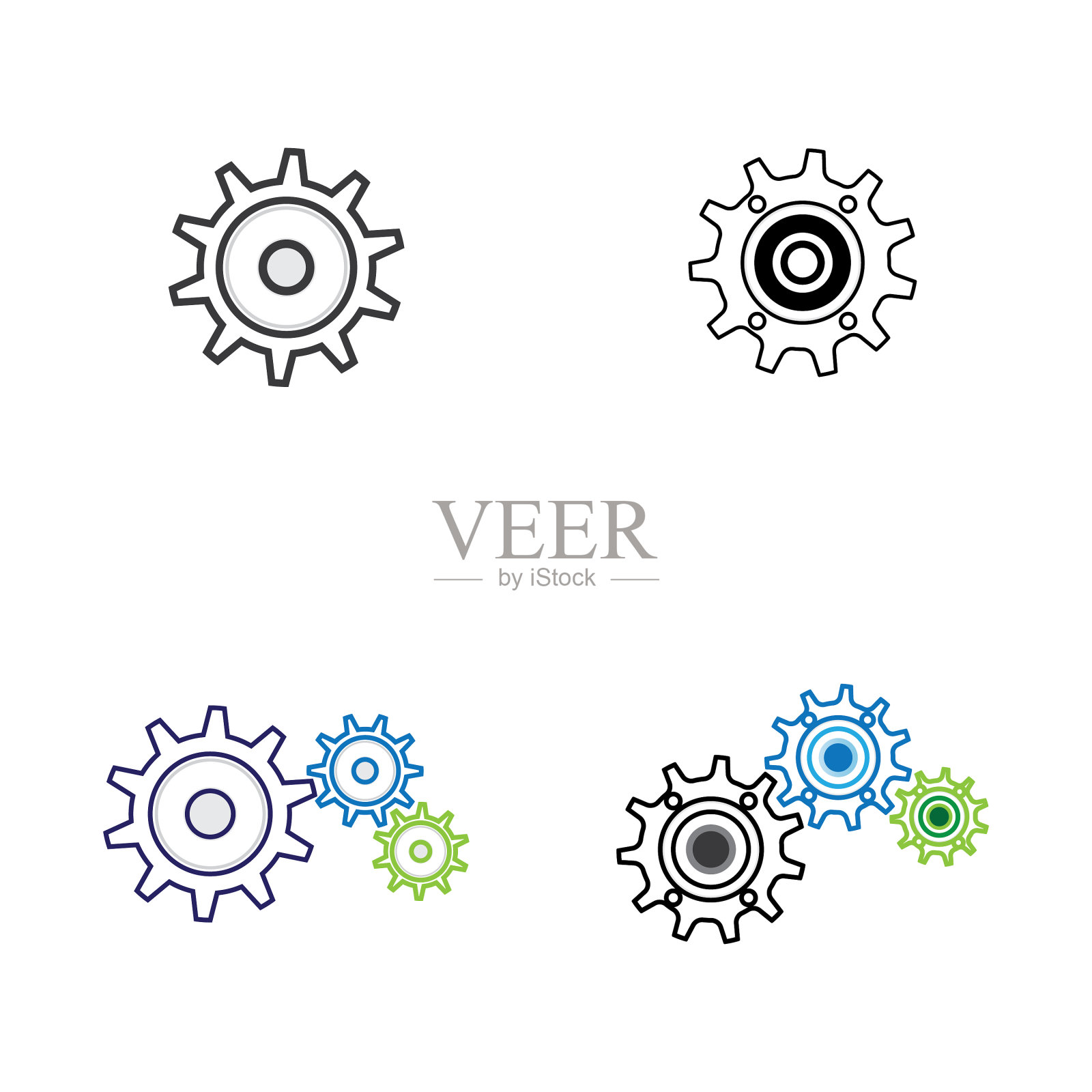 齿轮标志模板图标图标素材