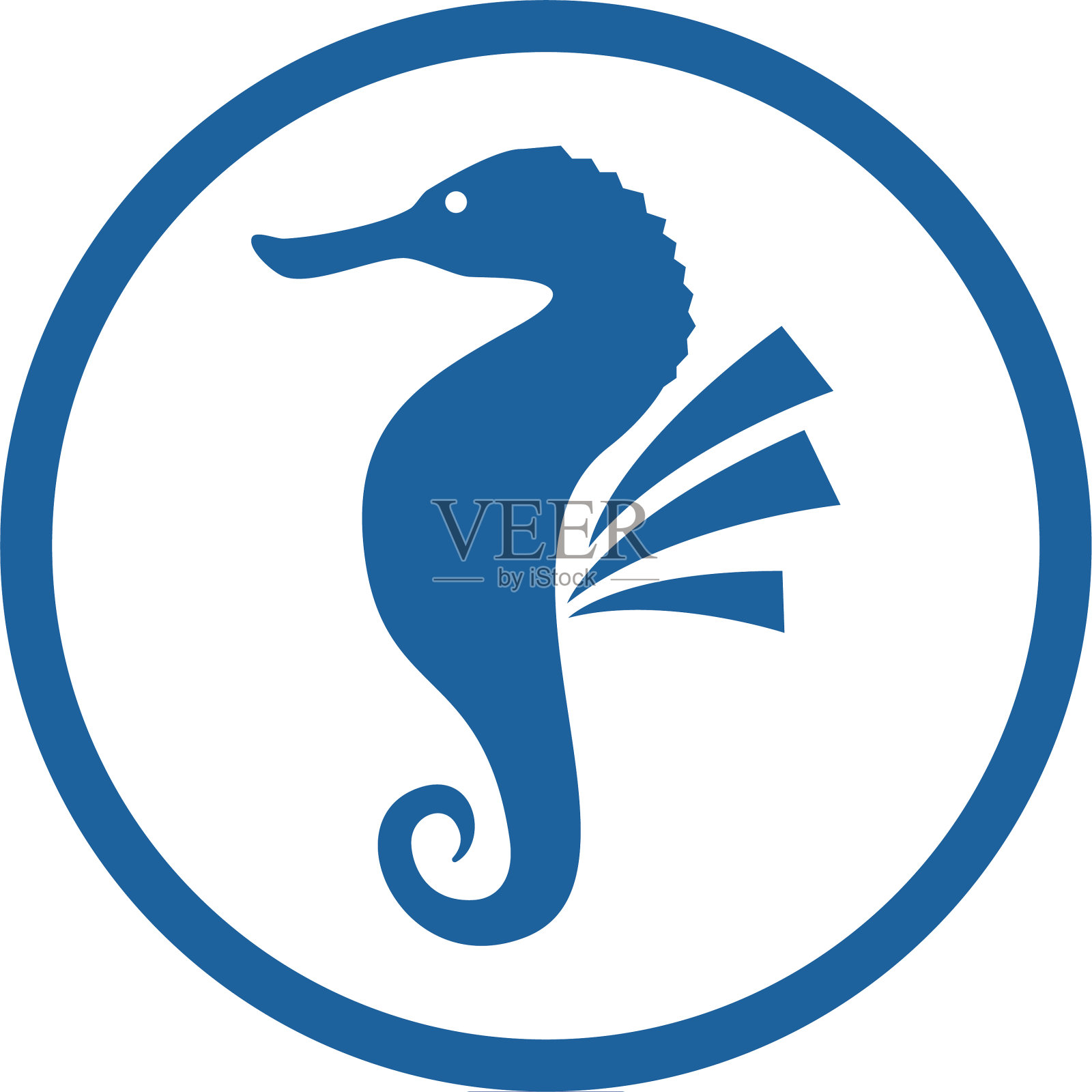 海马的标志插画图片素材