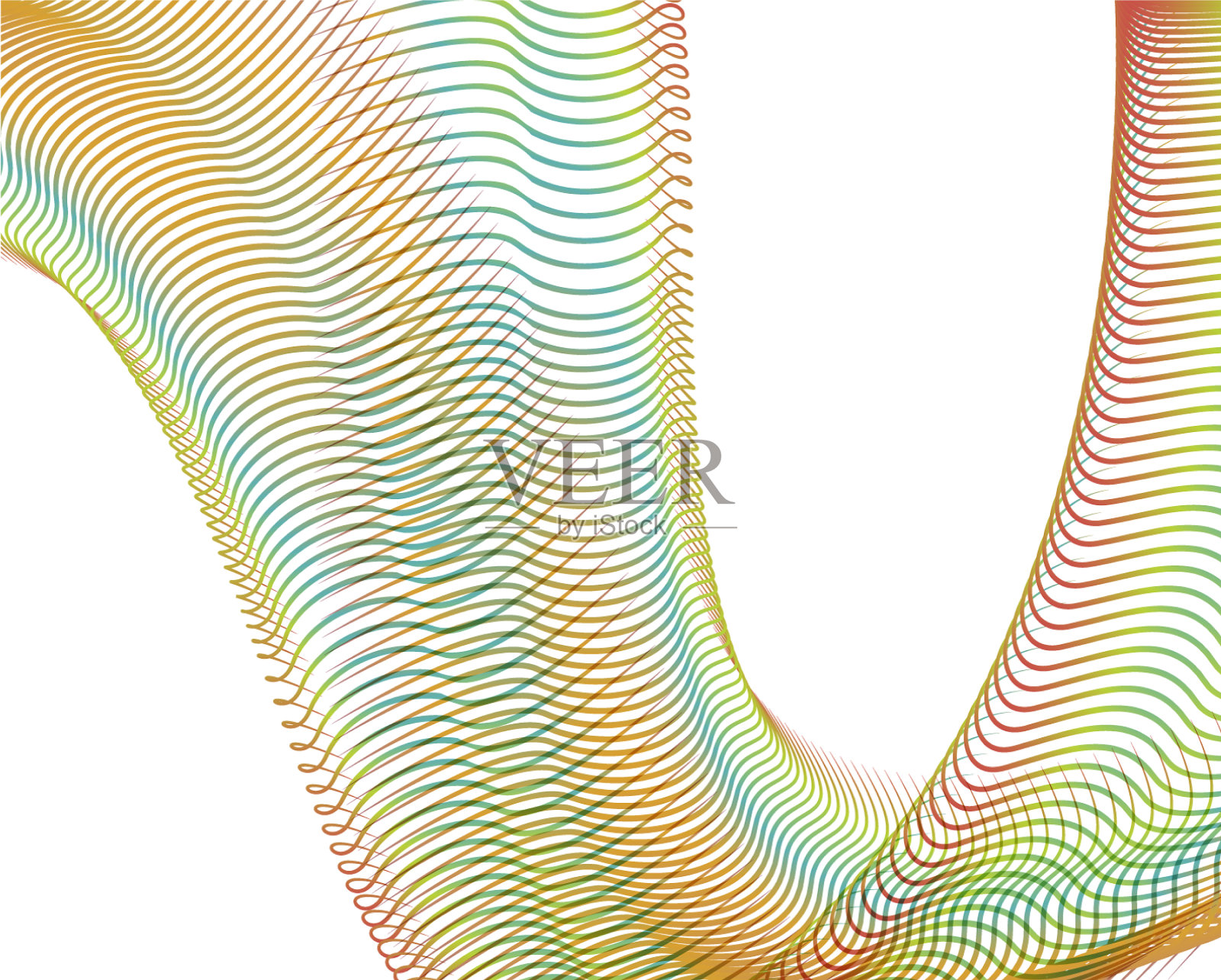 抽象背景混合波线设计插画图片素材