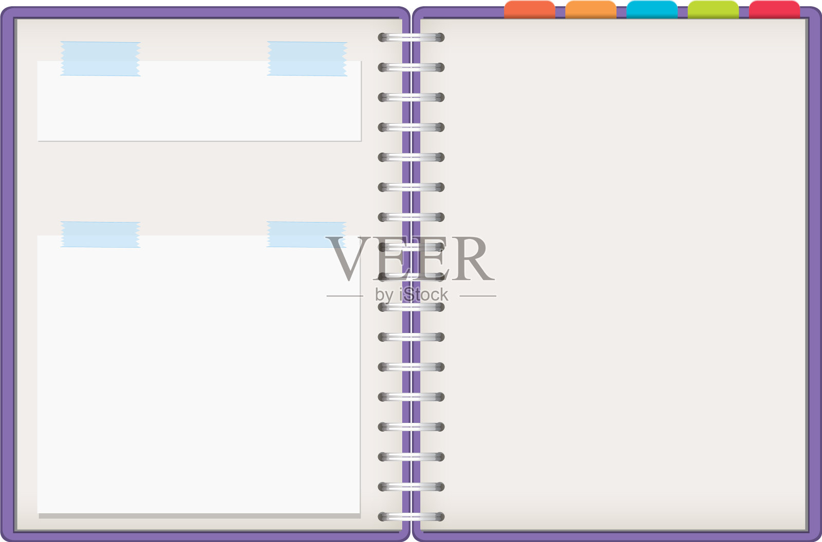 空白笔记本模板背景插画图片素材