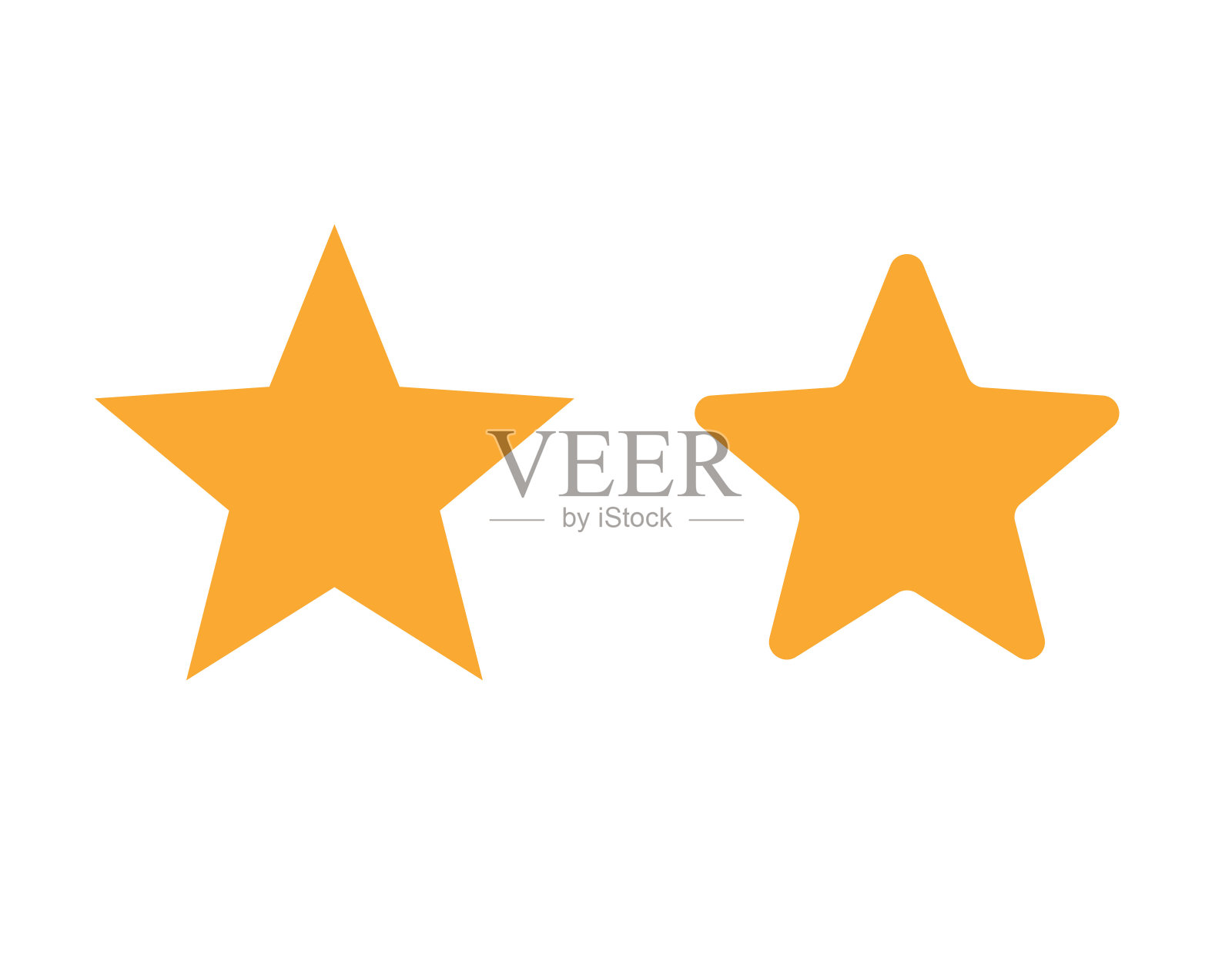 星形矢量图标形状剪影圆形和尖锐孤立的符号剪贴画设计元素图片