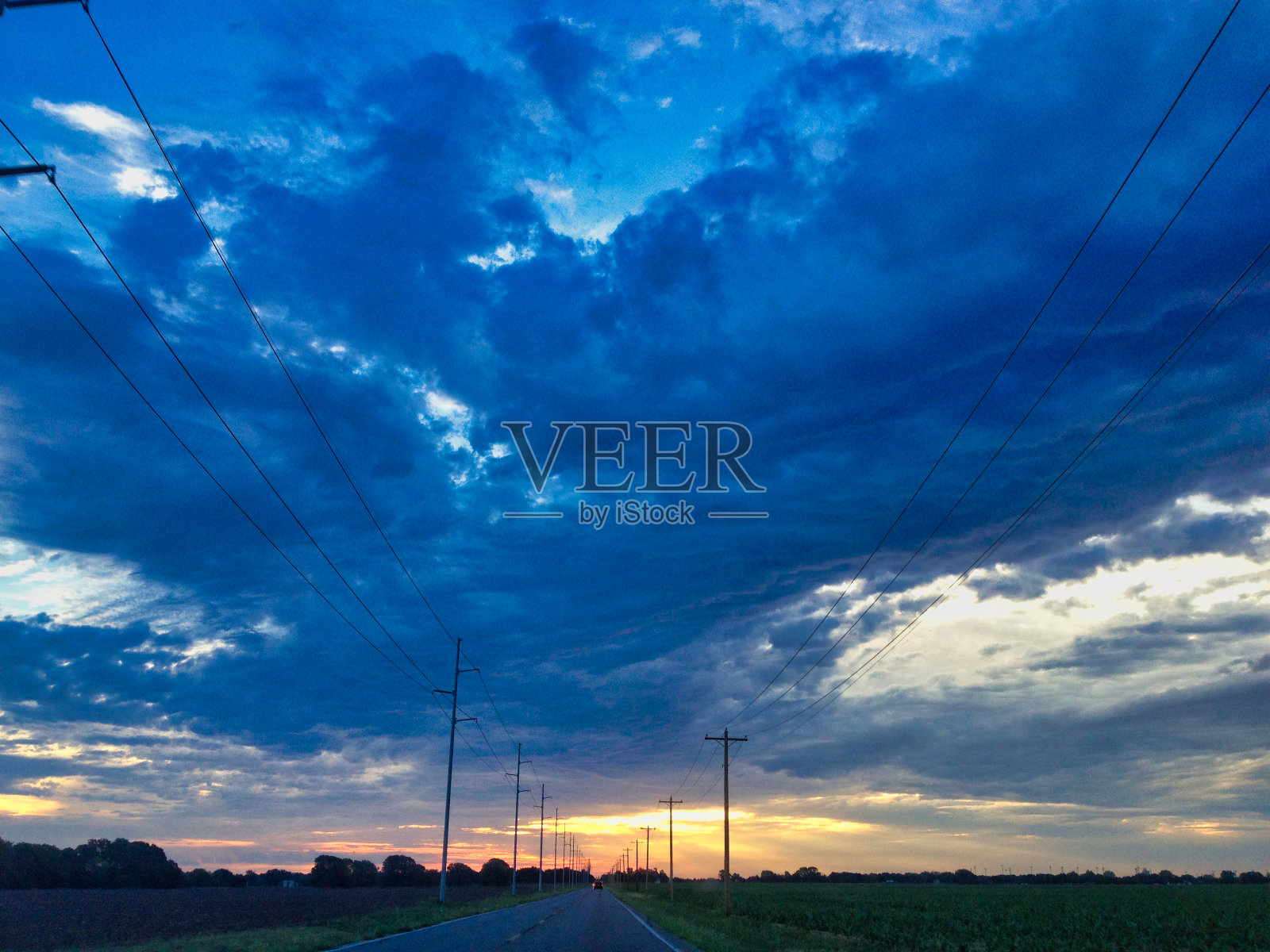 堪萨斯高速公路日出照片摄影图片