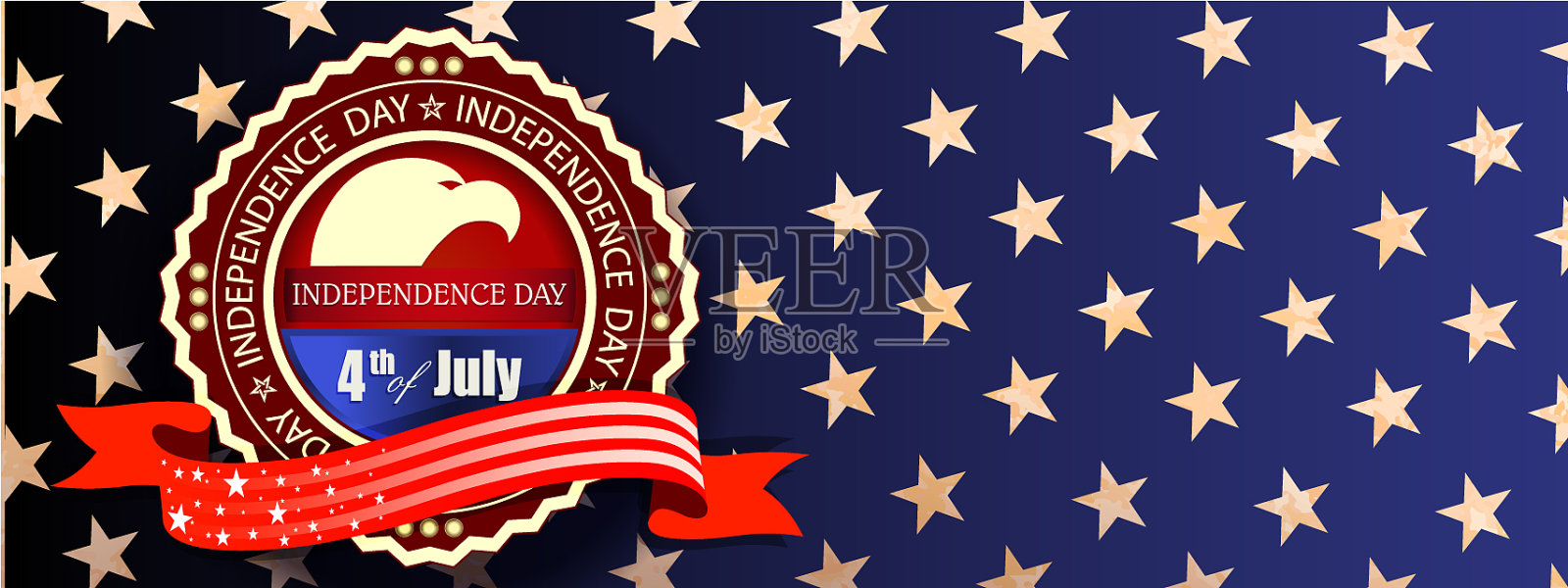 抽象的深蓝色组成与星鹰插画图片素材