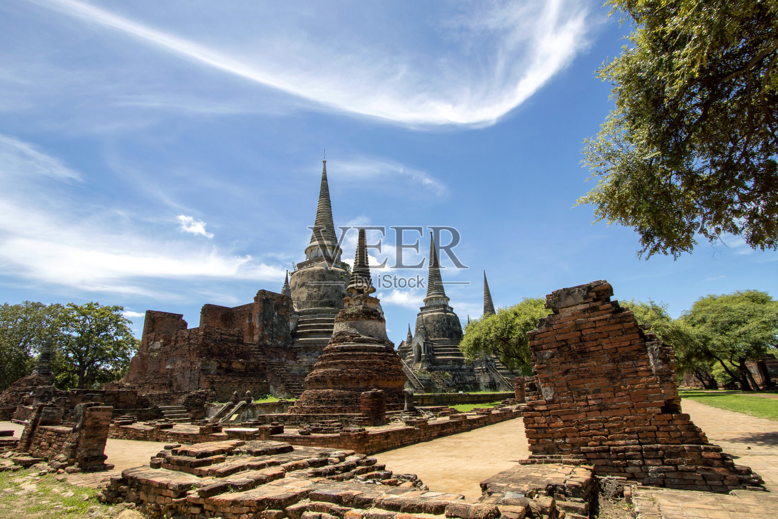 泰国大城府的Phra Sri Sanphet寺照片摄影图片