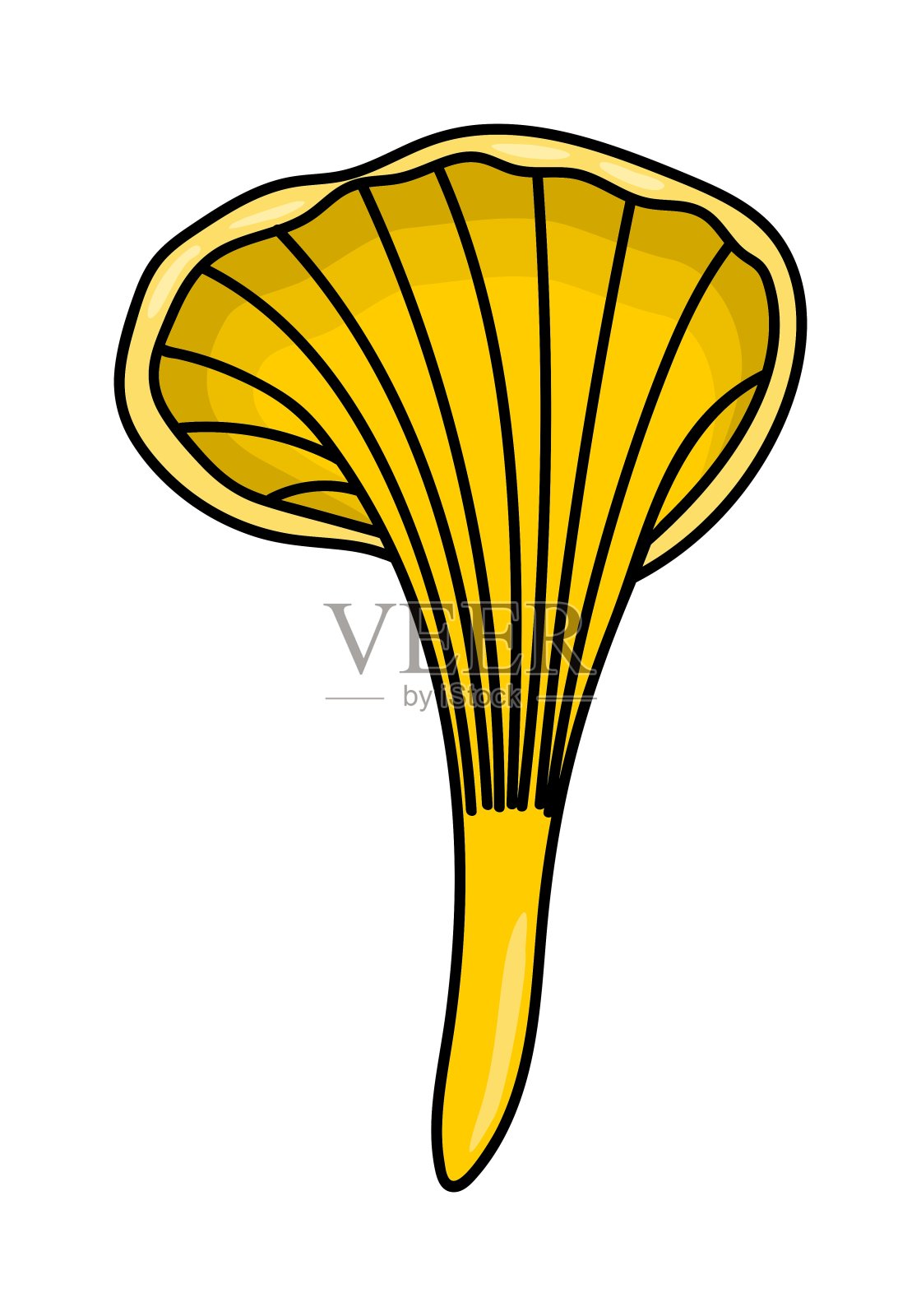 白色背景上孤立的蘑菇设计元素图片