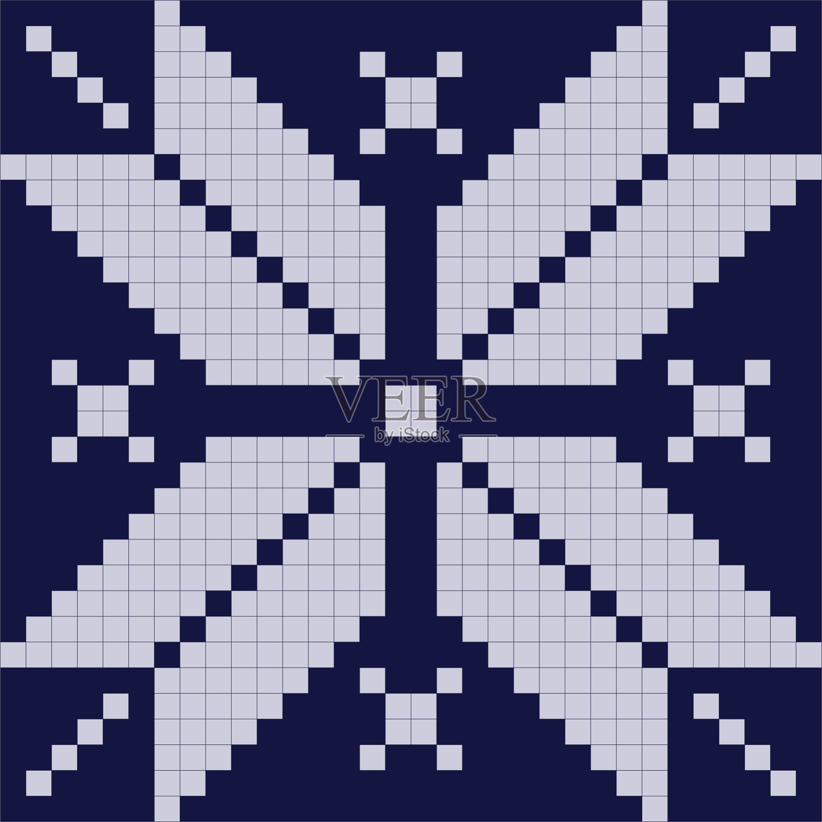 蓝色背景上的白色雪花。插画图片素材