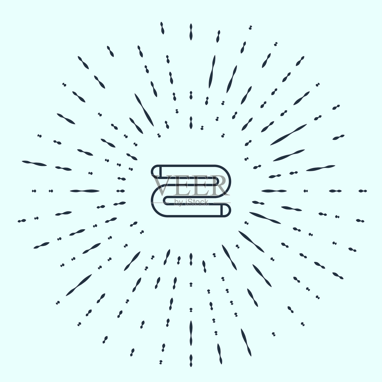 黑色线毛巾图标孤立在灰色背景插画图片素材