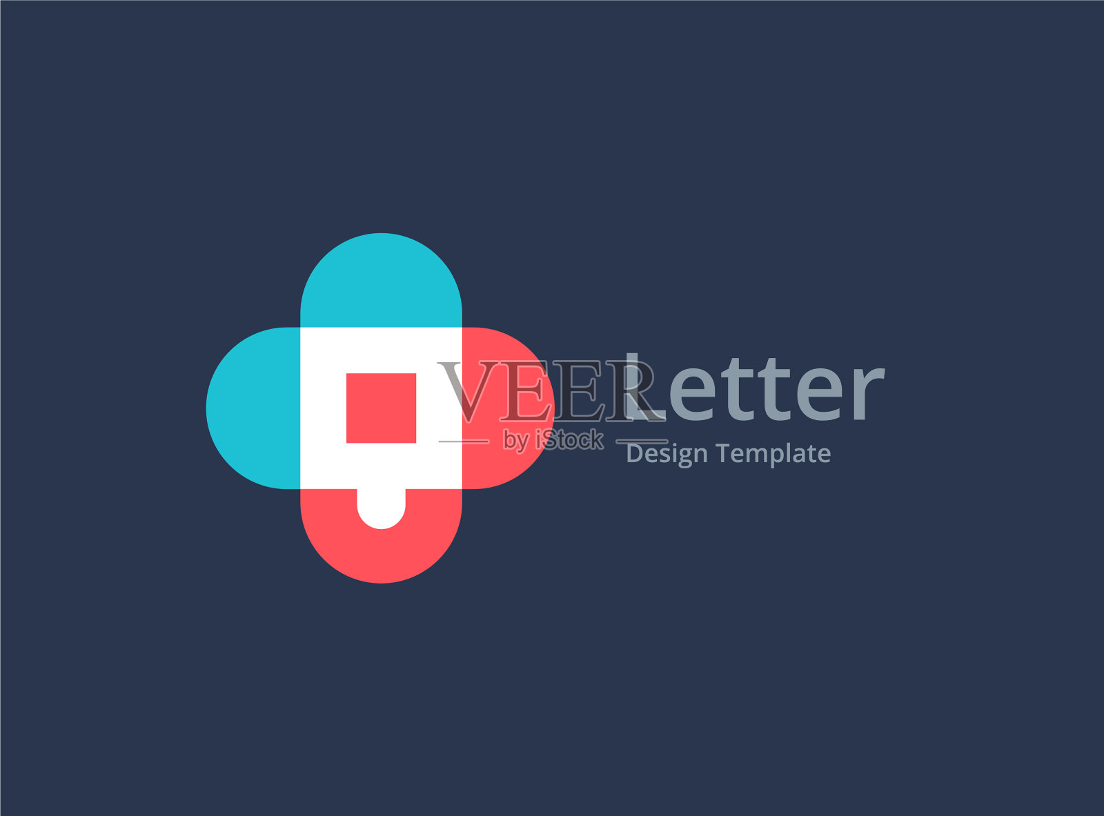 字母q十字加医疗标志图标设计图标素材