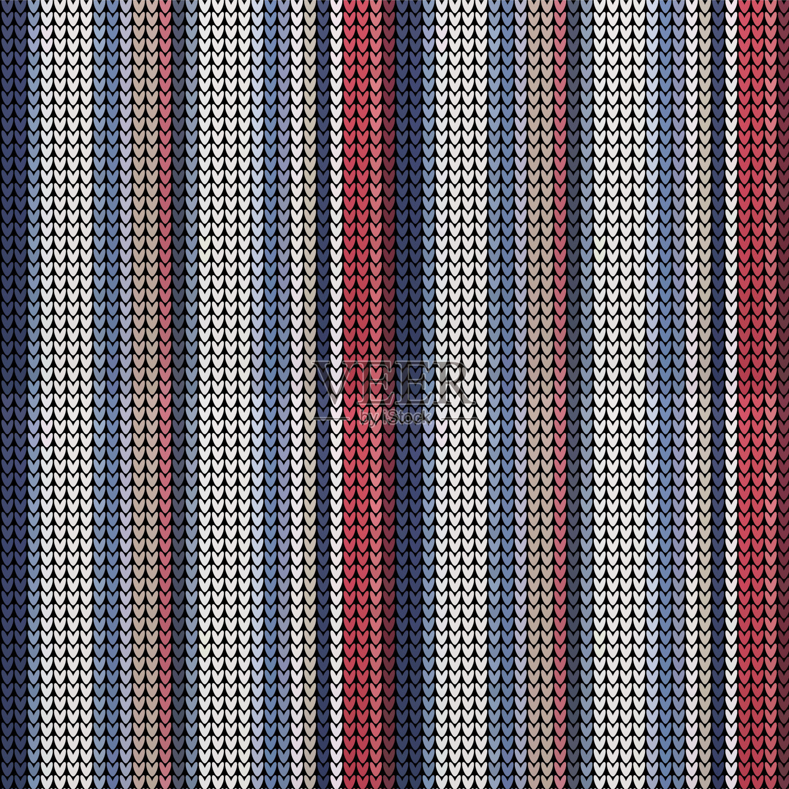 矢量无缝针织条纹图案插画图片素材