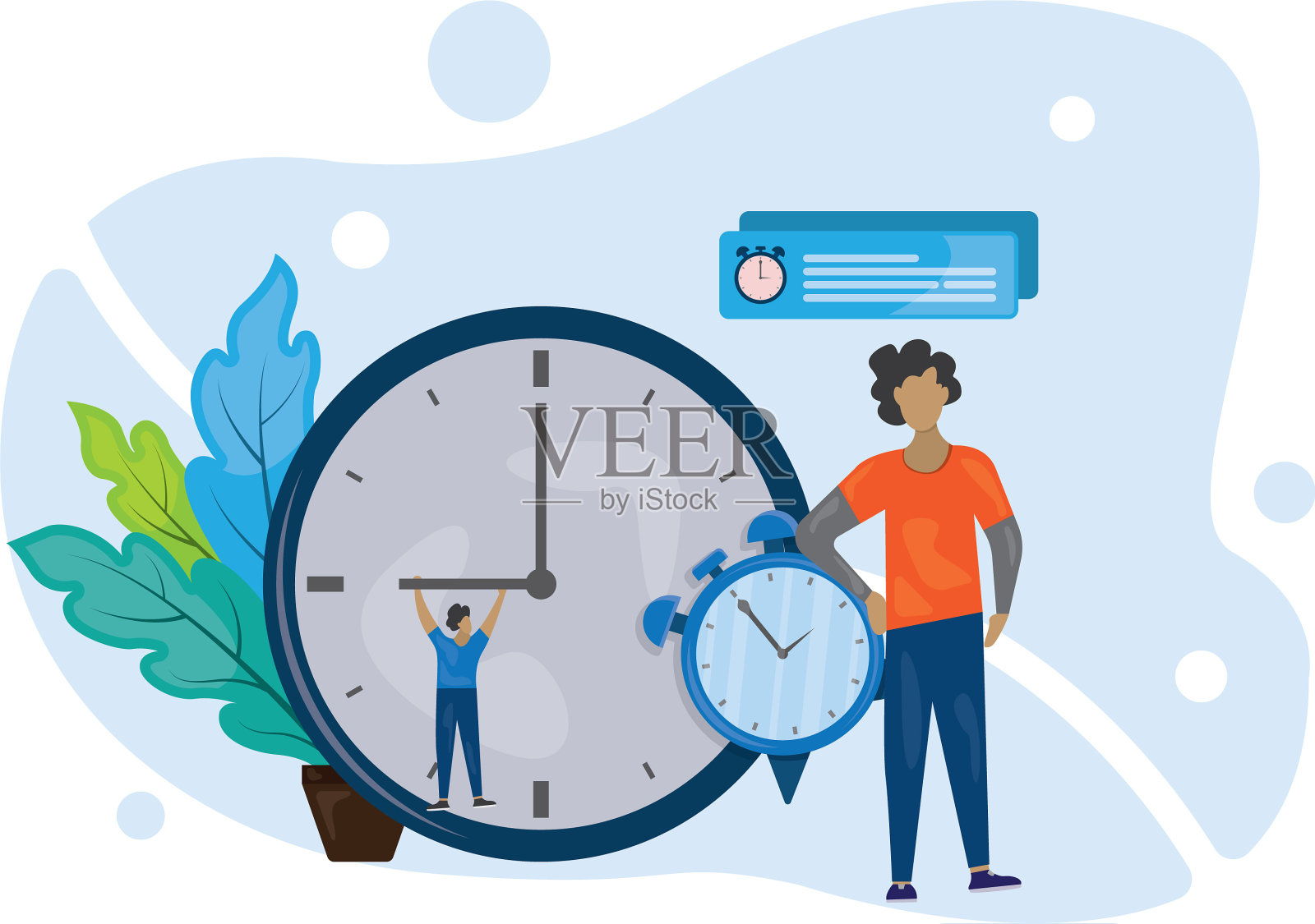 一个人的闹钟在响设计元素图片