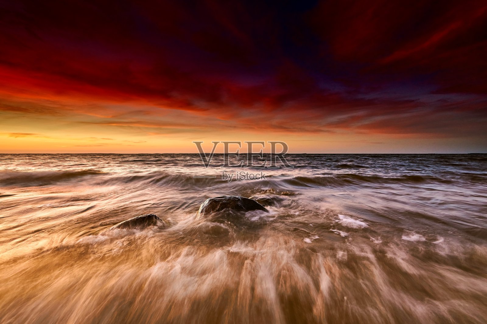 傍晚的波罗的海照片摄影图片