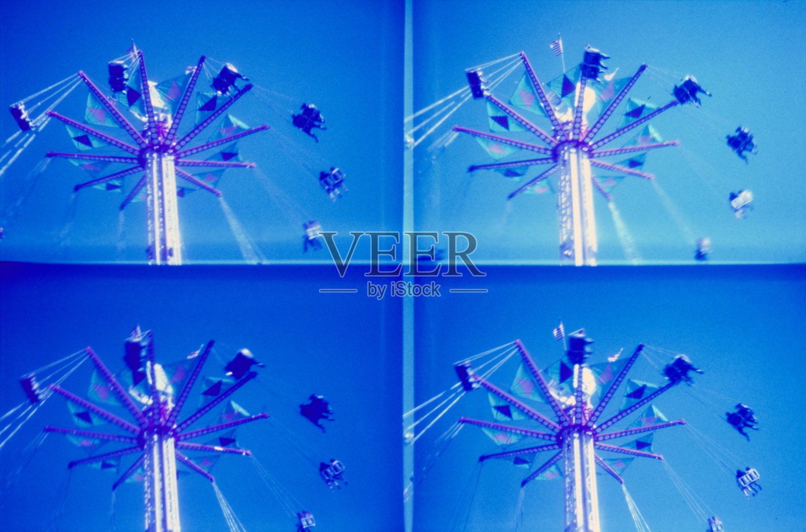 复古风格的交叉处理模拟胶片从乐模玩具相机的国家展览会嘉年华照片摄影图片