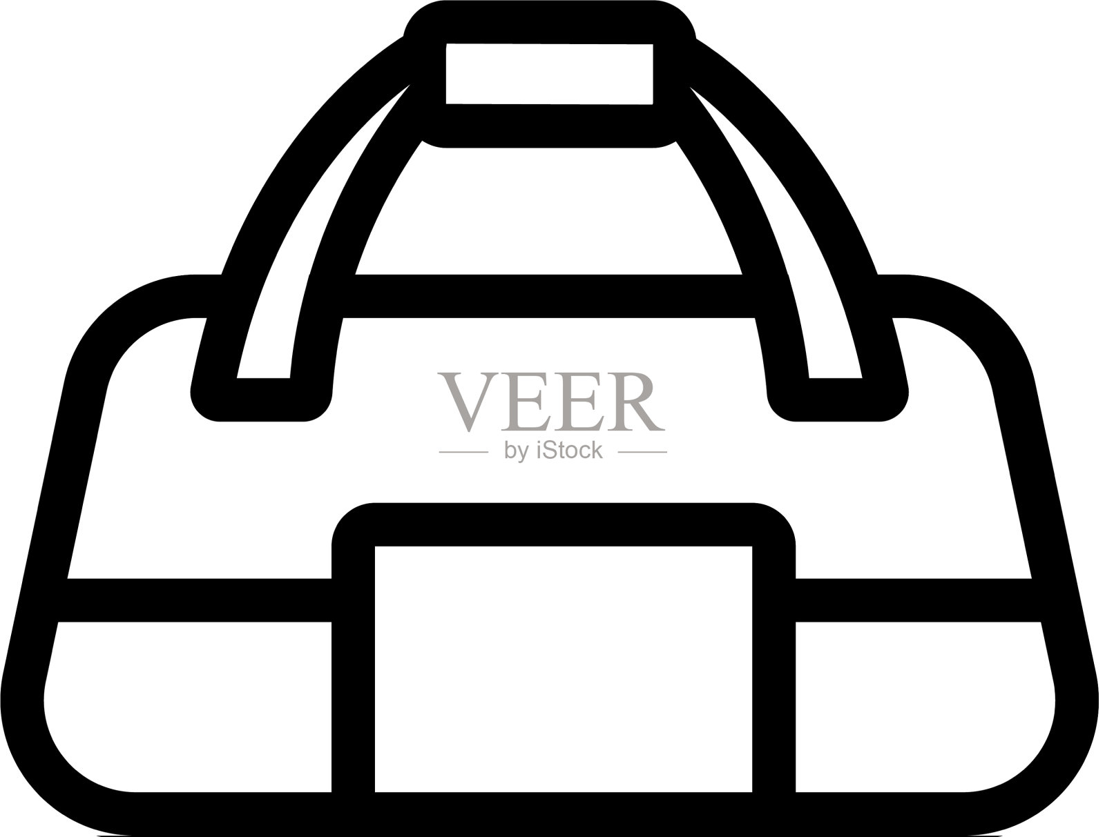 常规运动包的体育馆图标轮廓图标素材