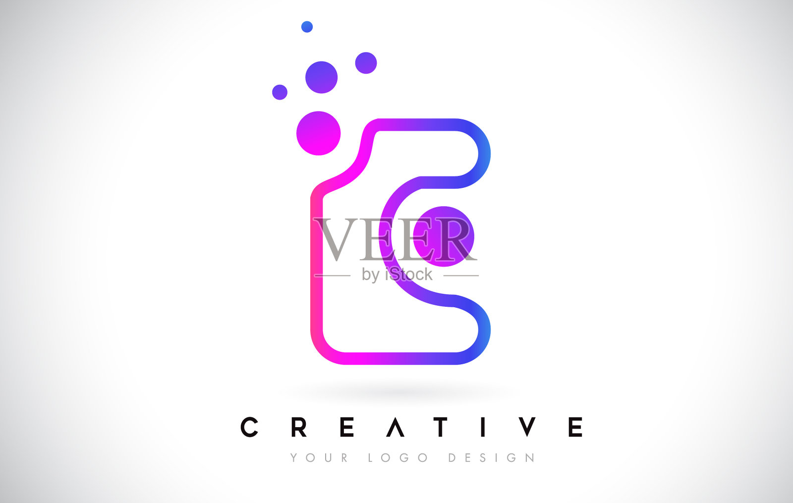 e标志用点字母e设计插画图片素材