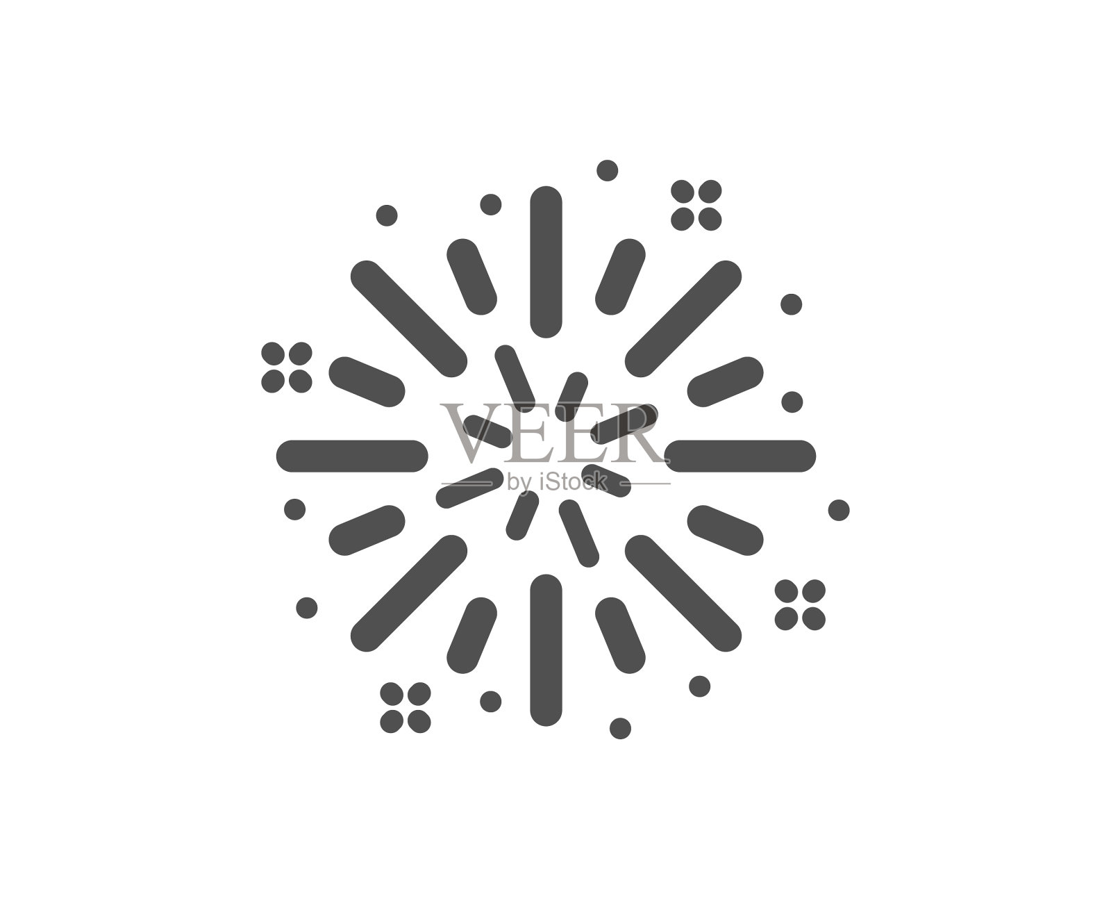 烟花爆炸图标烟火敬礼标志插画图片素材