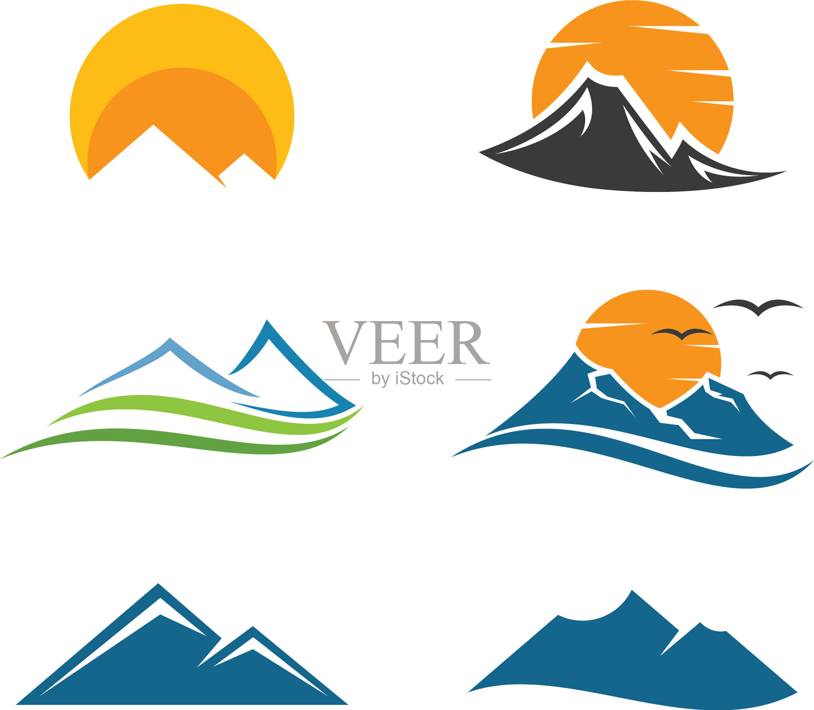 山的标志图标素材