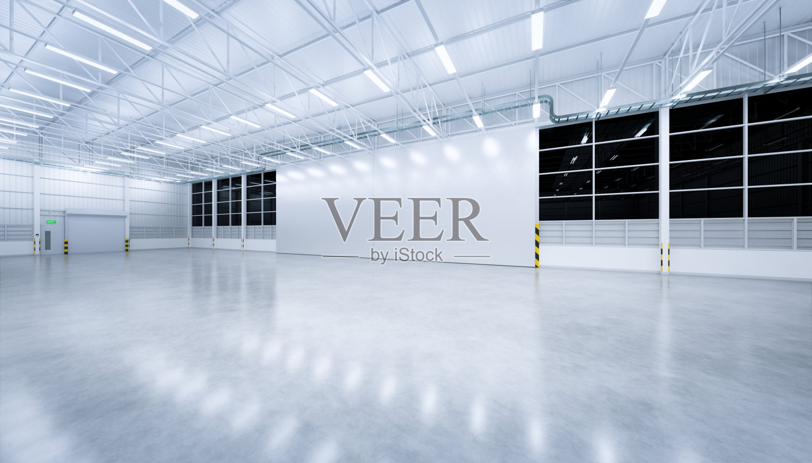 机库或工业建筑内。照片摄影图片