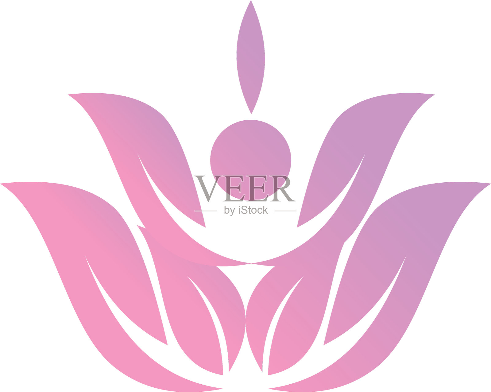 瑜伽和水疗美容标志插画图片素材