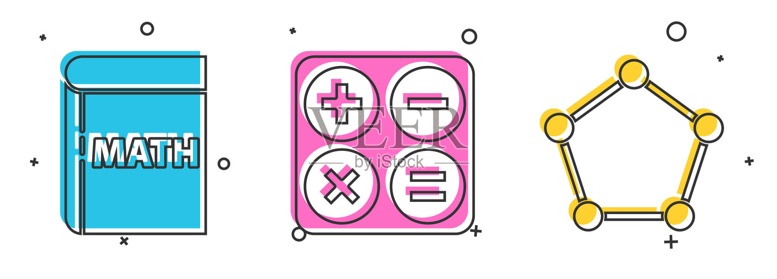课本有单词数学计算器和图标素材