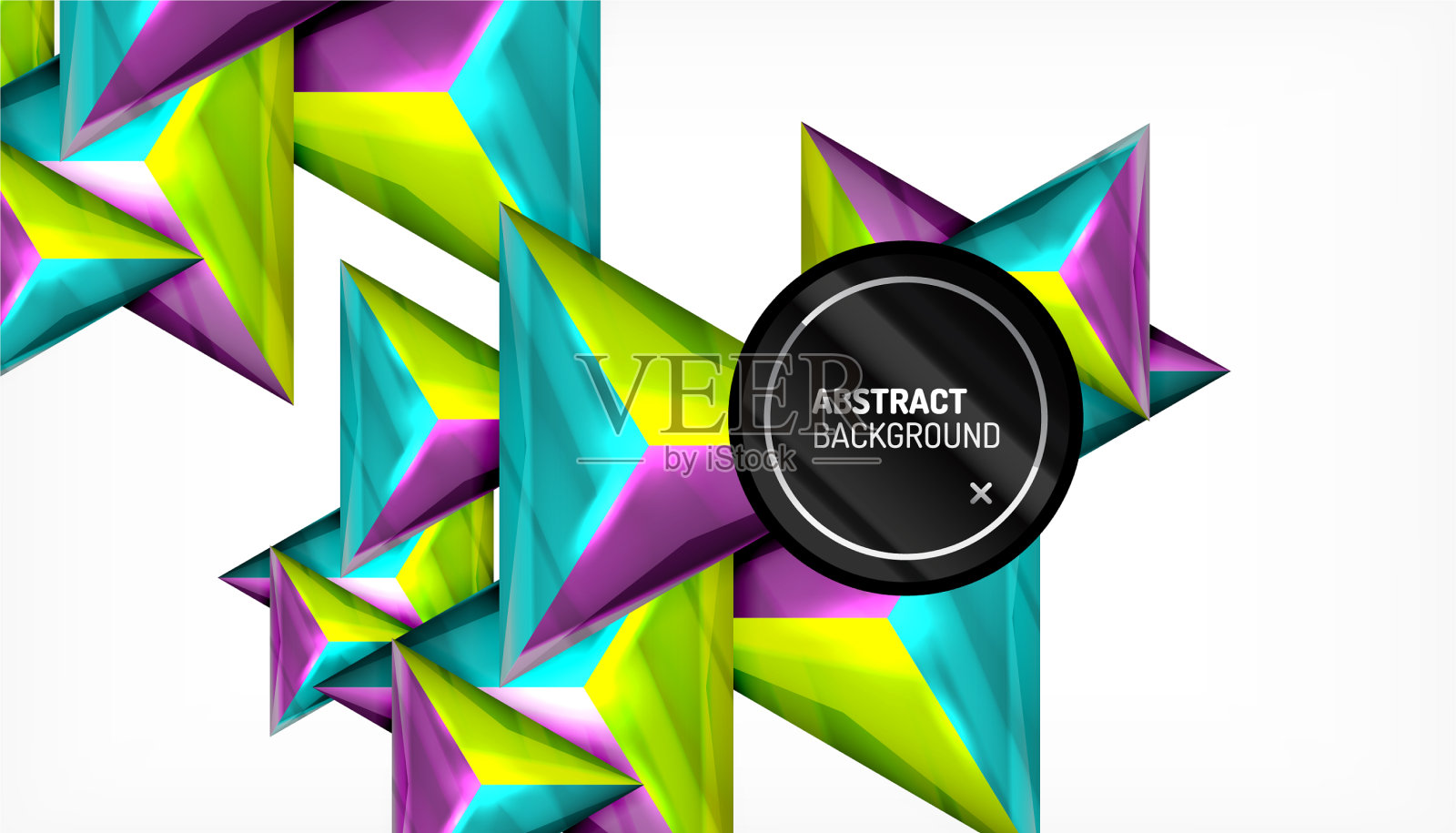 三角形几何抽象背景插画图片素材