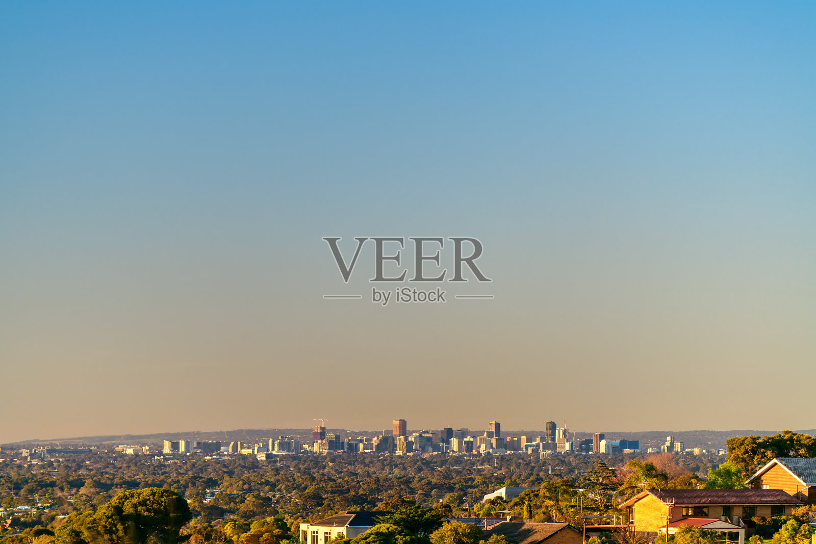 阿德莱德城市的天际线照片摄影图片