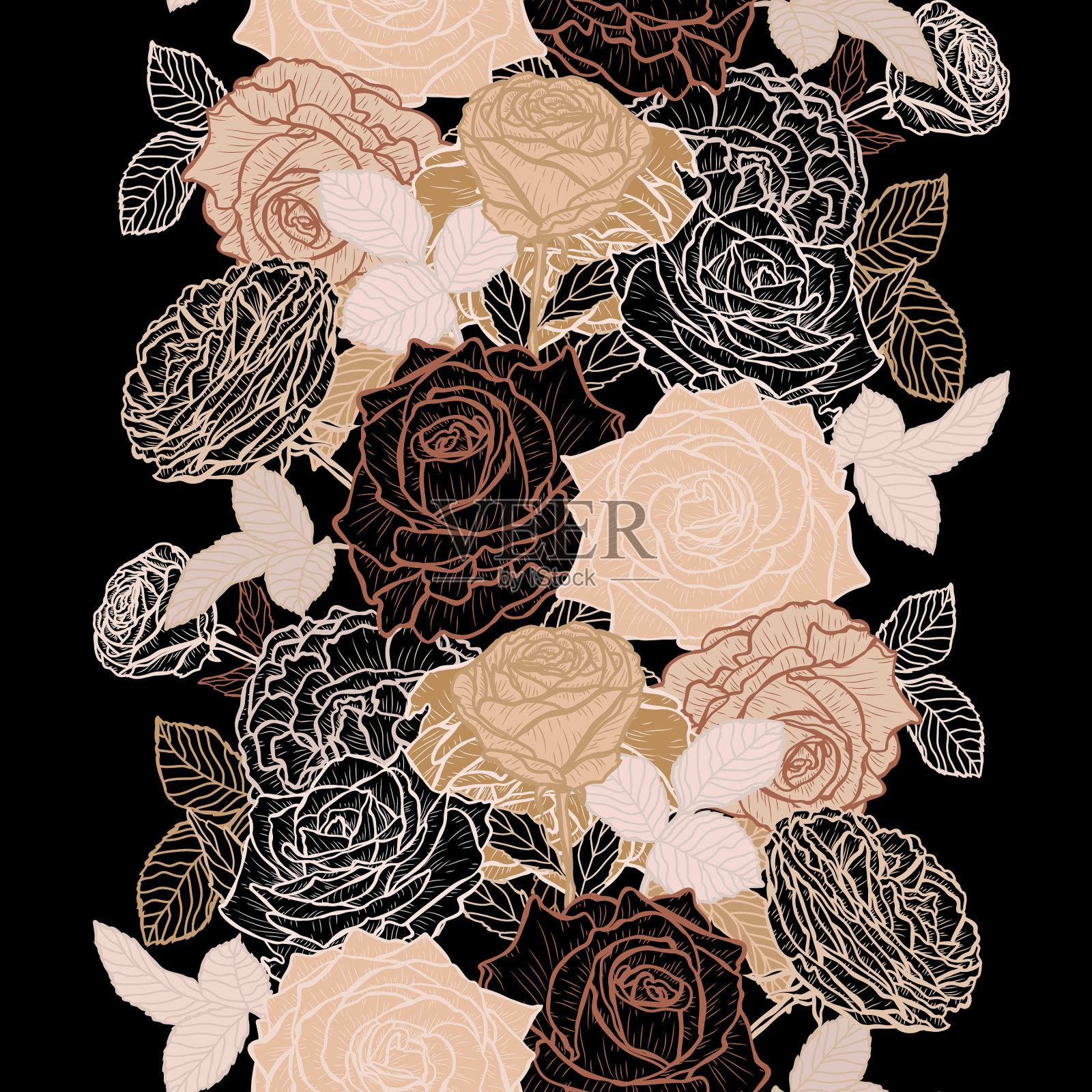 花卉无缝模式插画图片素材