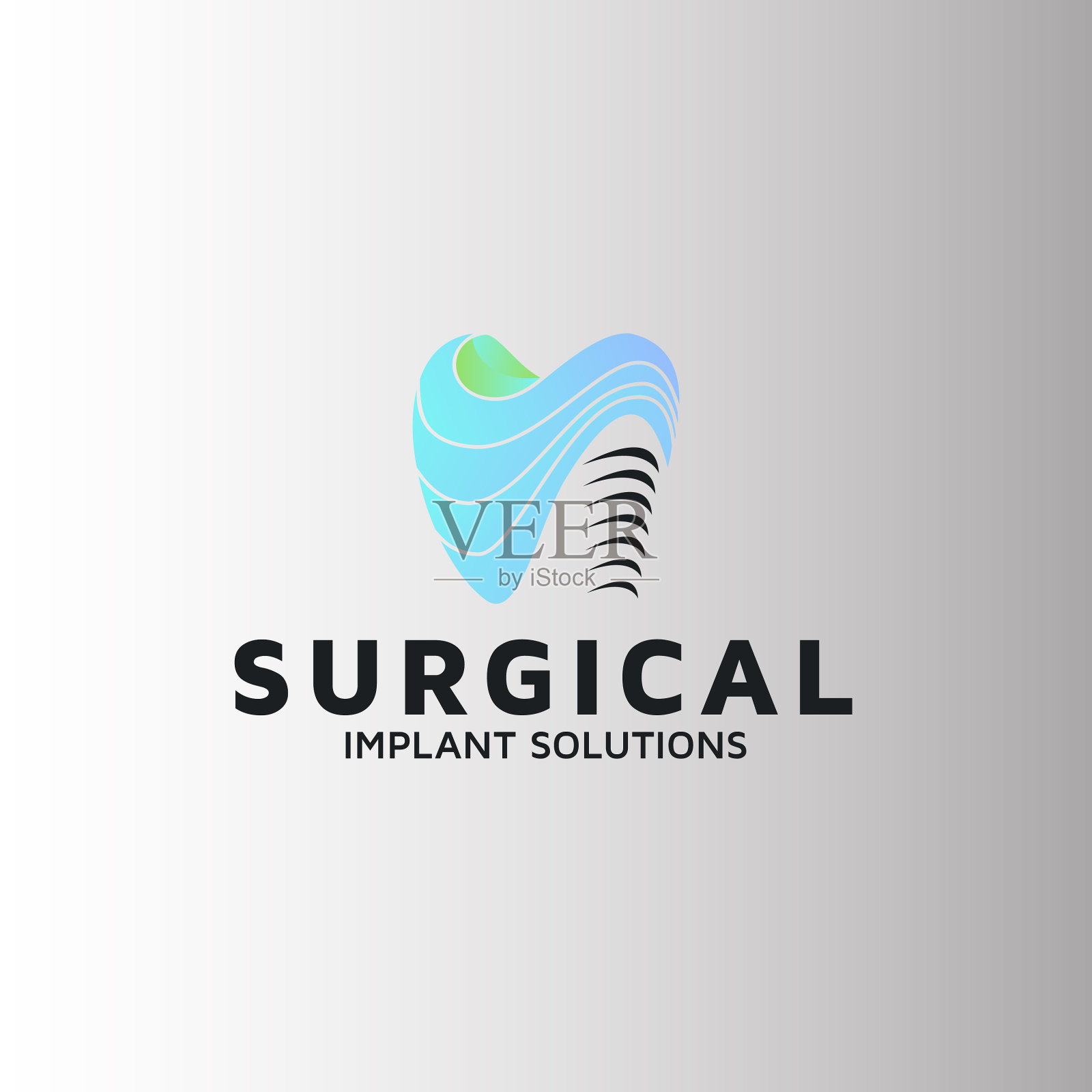 牙科种植标志设计模板插画图片素材