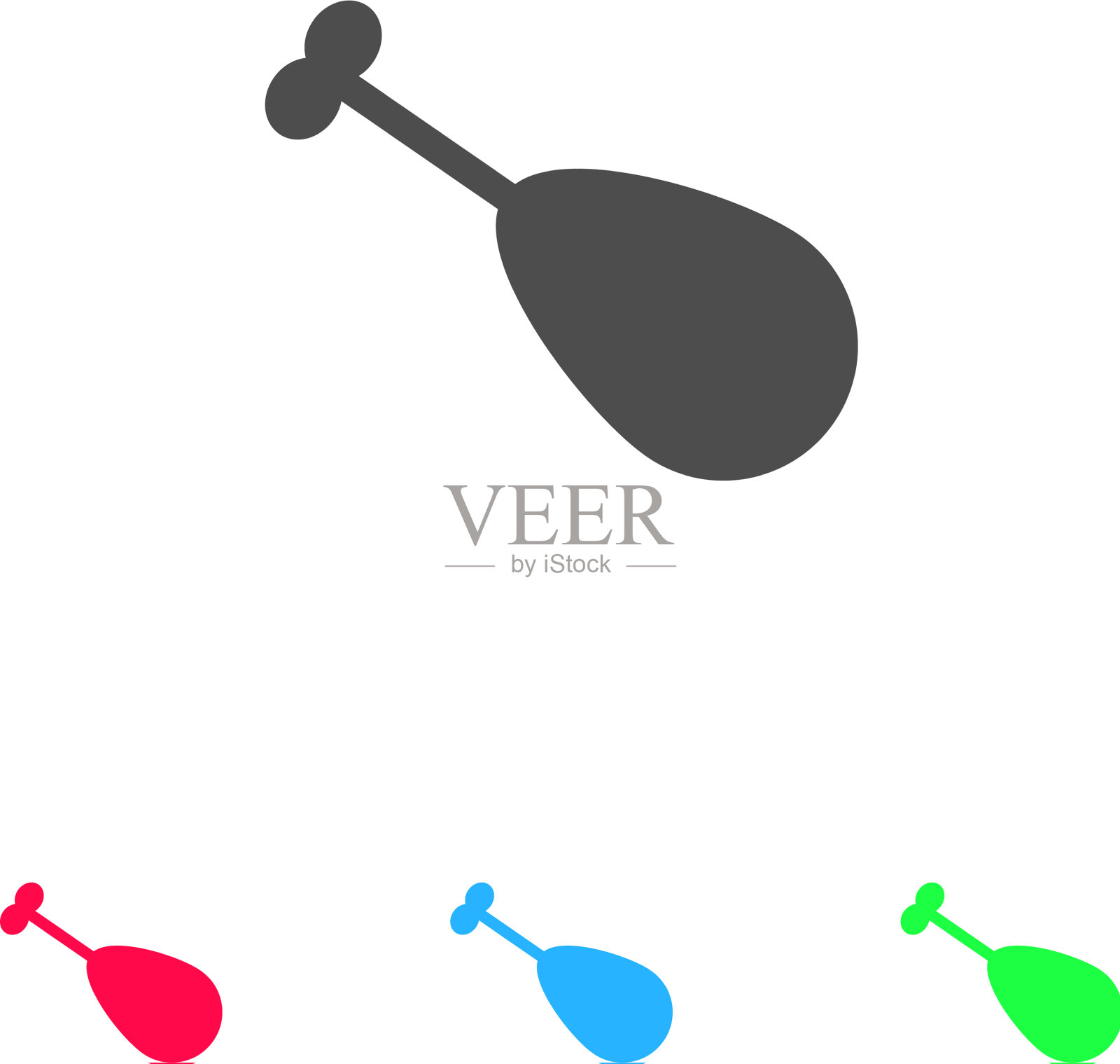 烤鸡腿的图标插画图片素材