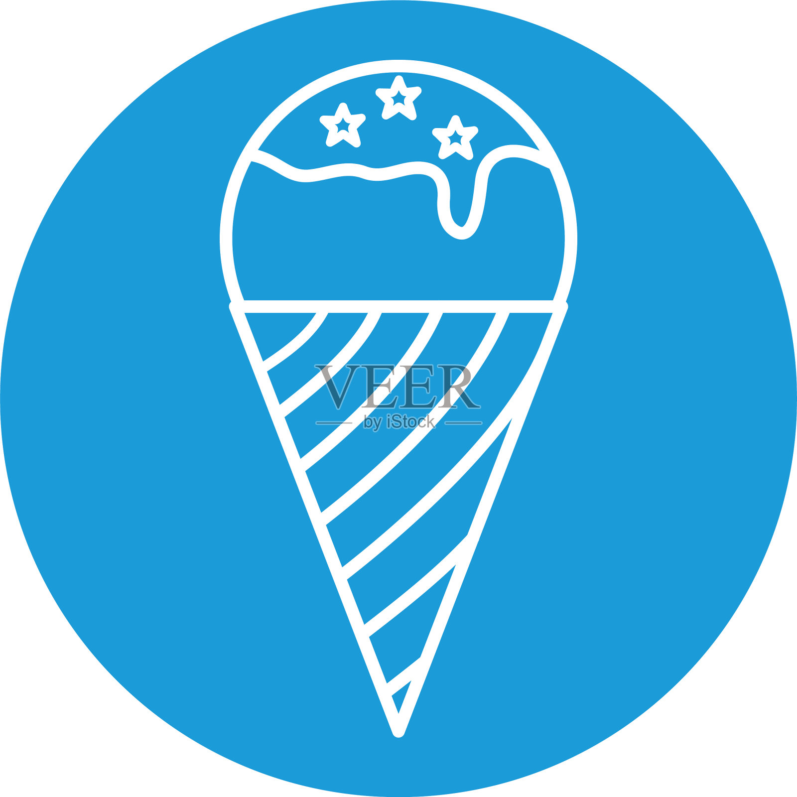 冰淇淋蛋筒造型图标设计插画图片素材