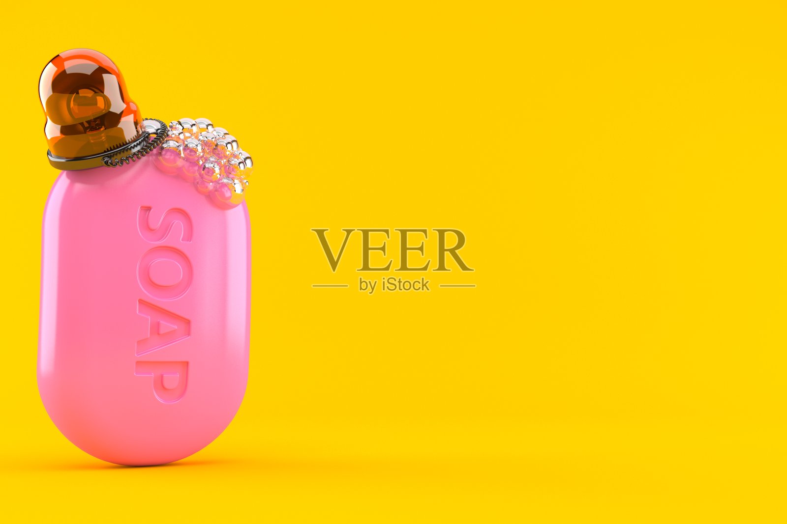 带紧急警报器的肥皂照片摄影图片