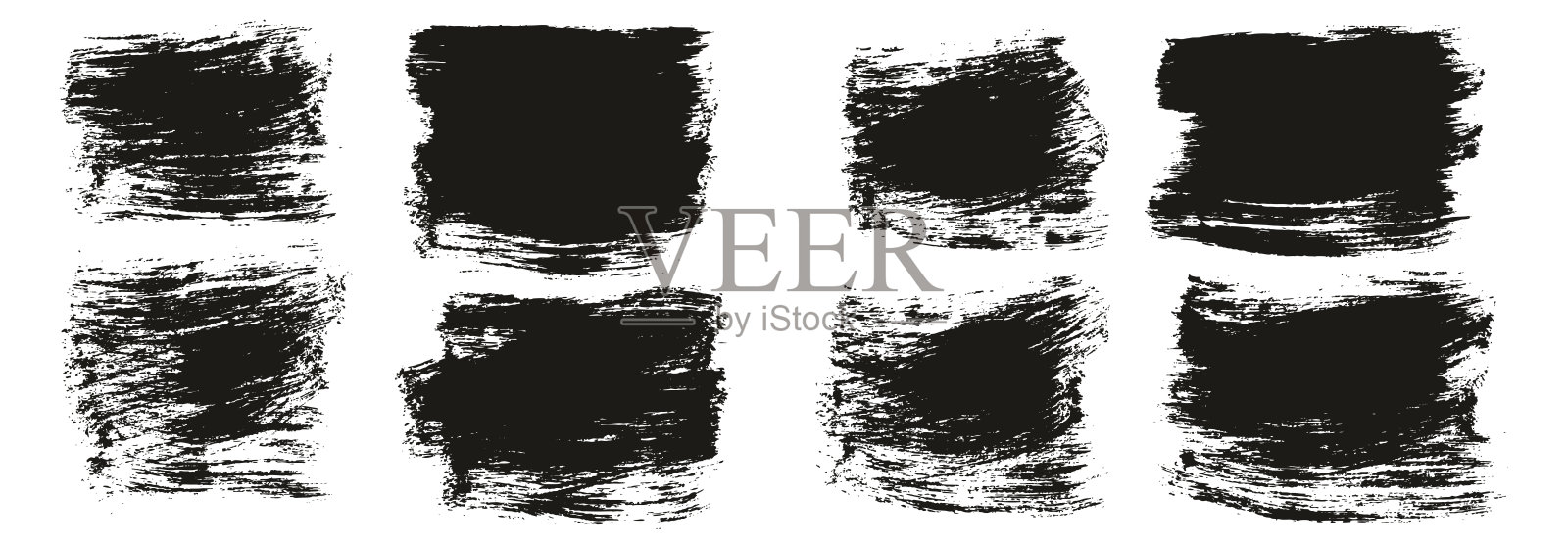 平面油漆刷粗短混合背景高细节抽象矢量背景混合集插画图片素材