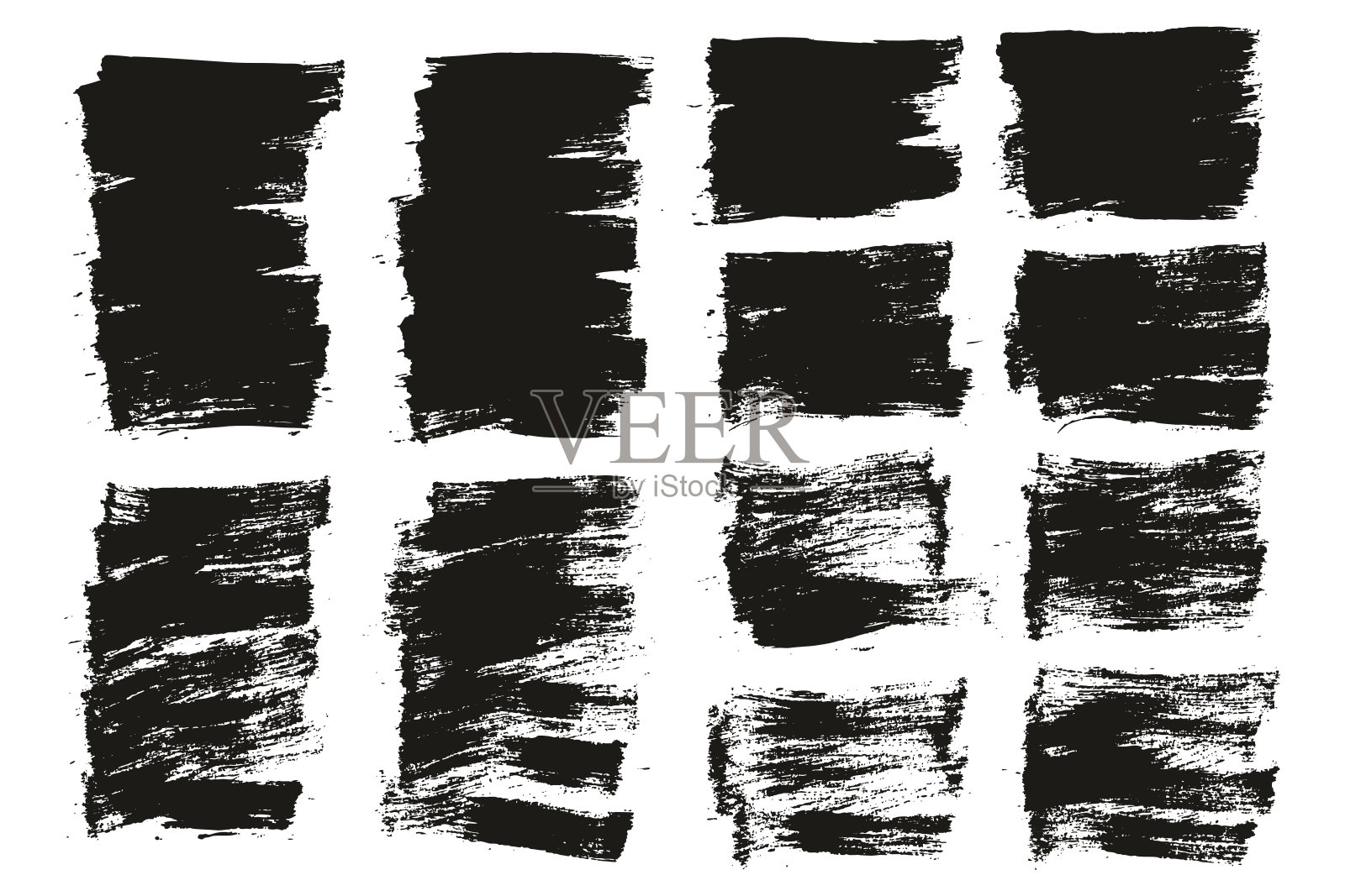 平面油漆刷细短混合背景高细节抽象矢量背景混合集插画图片素材