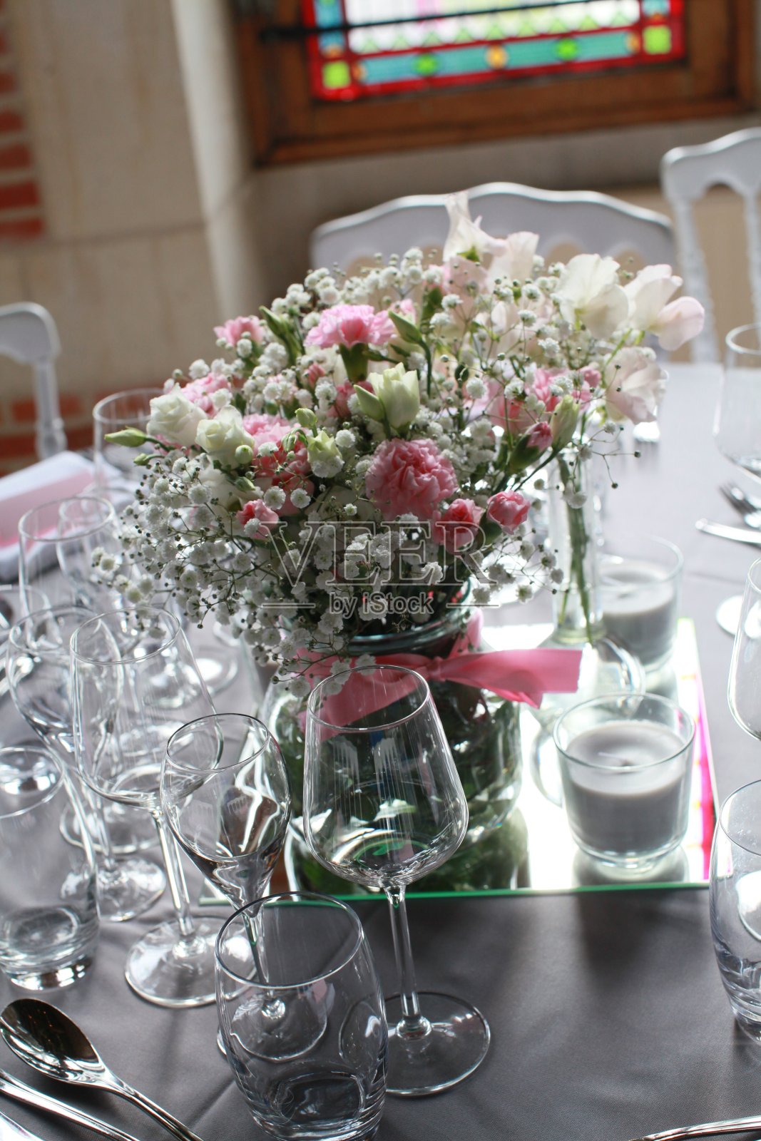 别致的场地和接待桌照片摄影图片