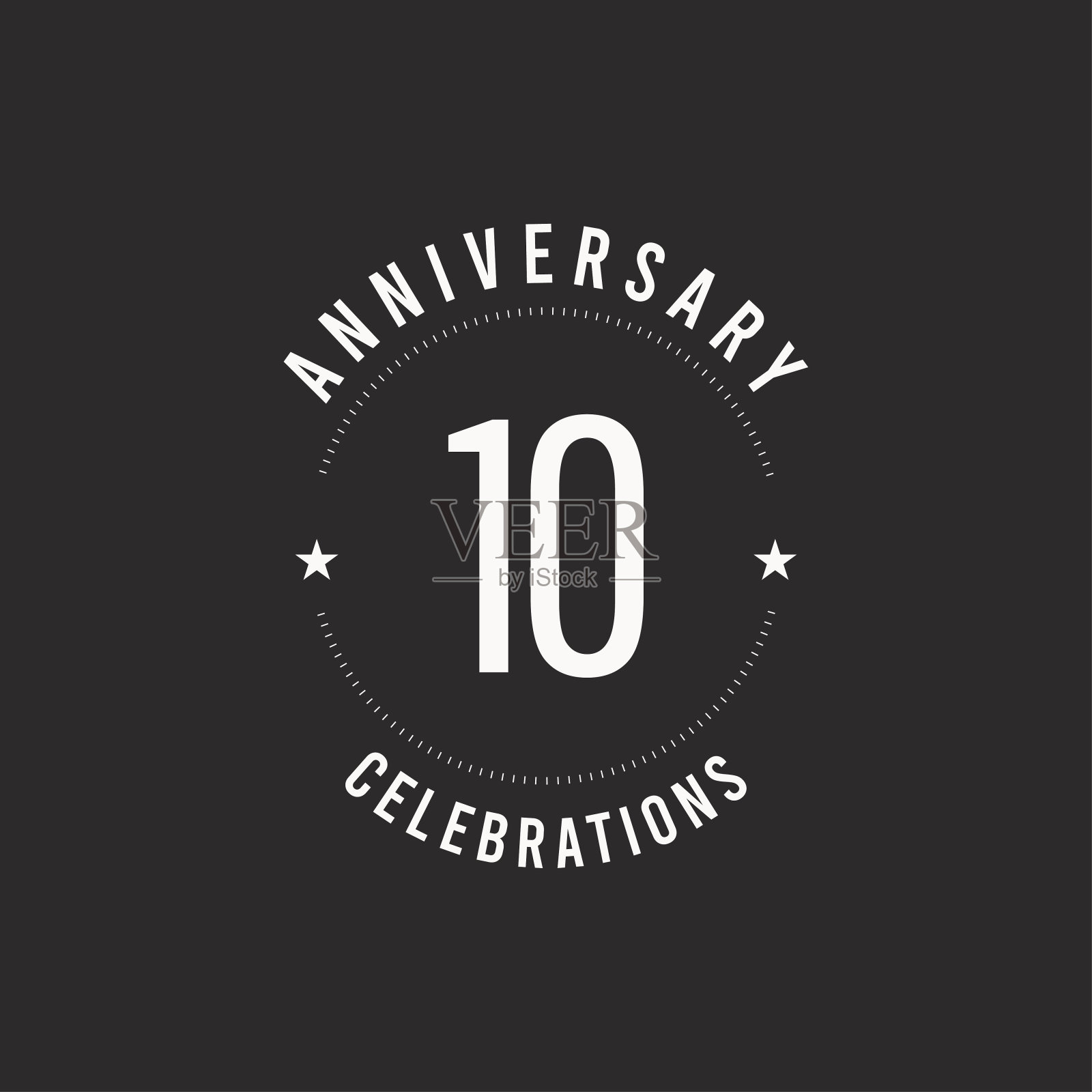 10周年庆祝矢量标志图标模板设计插图插画图片素材