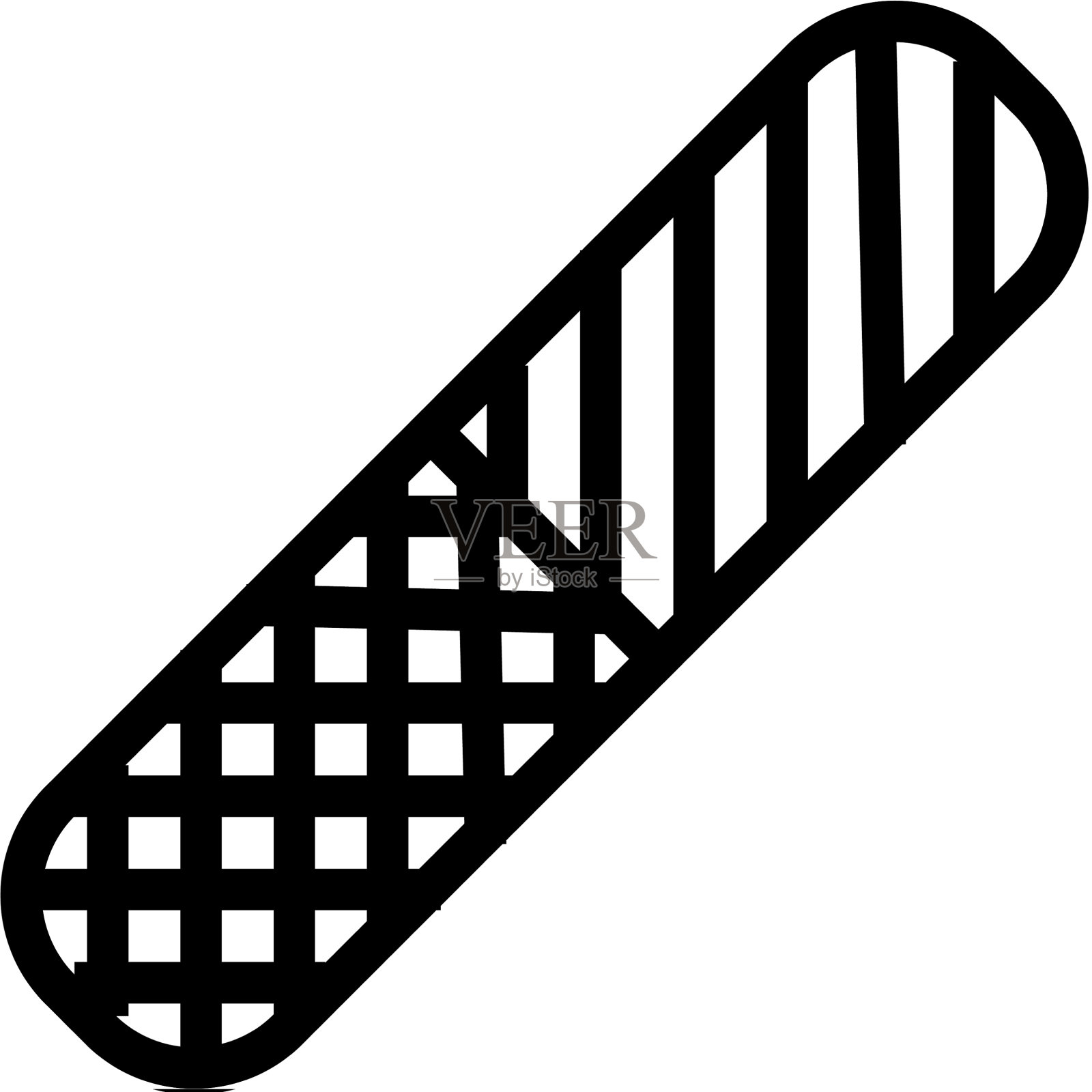 塑料双面指甲锉图标轮廓图标素材