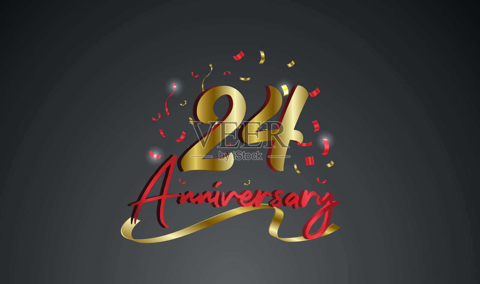 24周年庆典背景插画图片素材