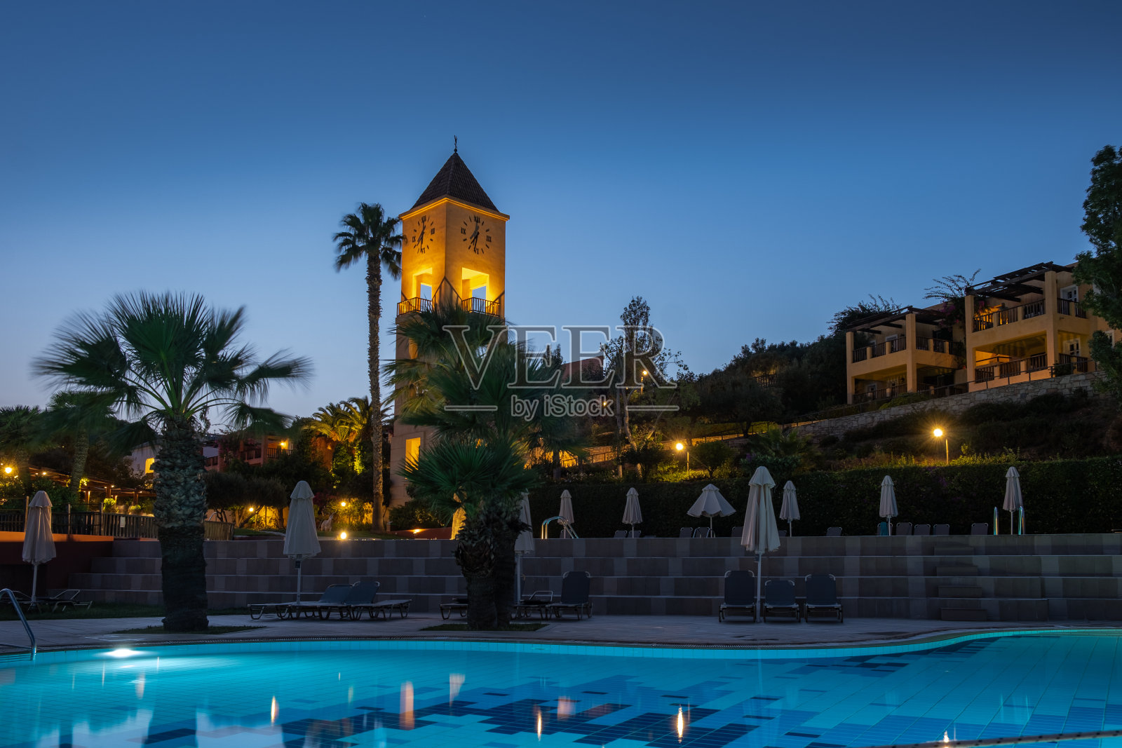 希腊克里特岛，坎迪亚公园村希腊克里特岛的一个豪华度假村照片摄影图片