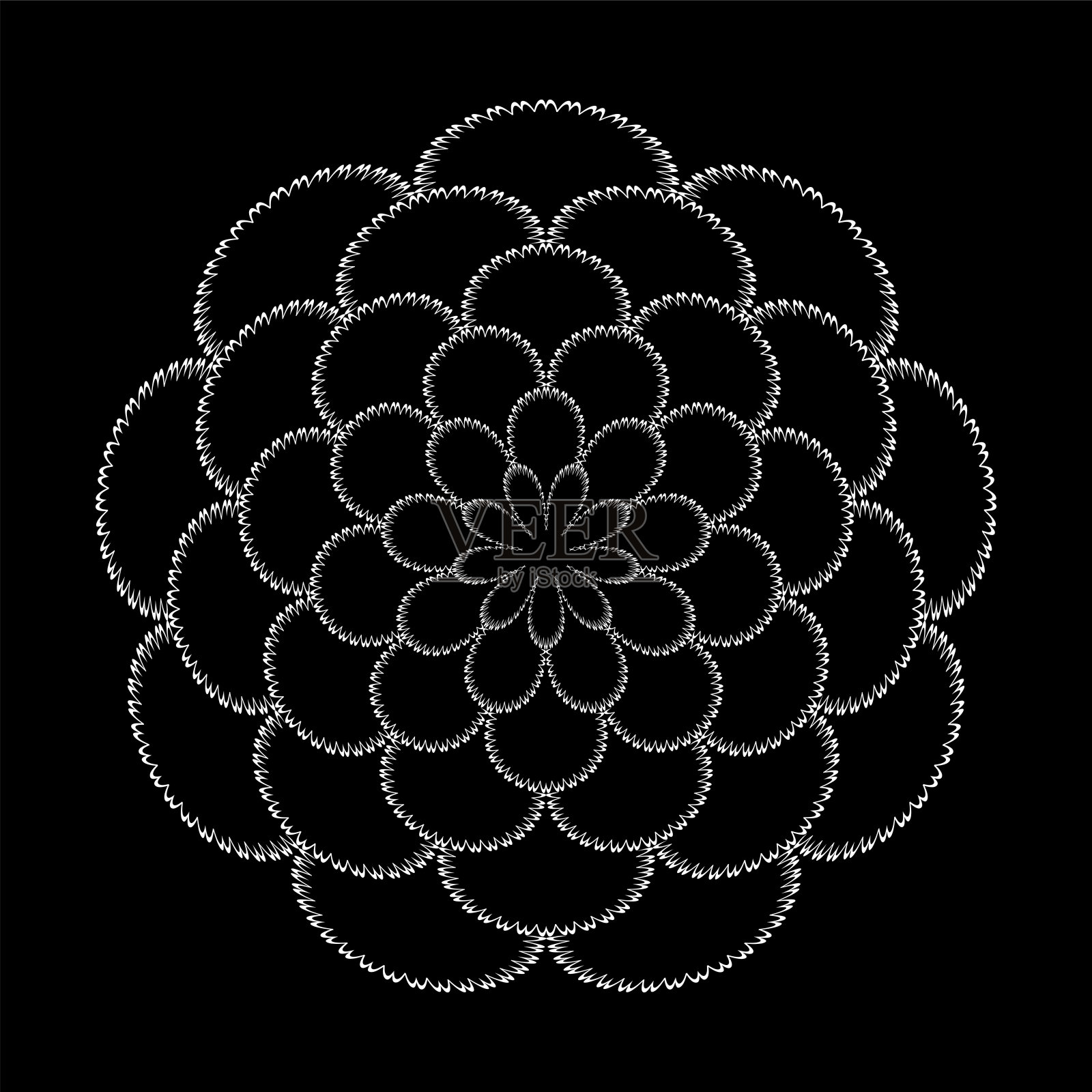 抽象的圆形装饰图案。插画图片素材