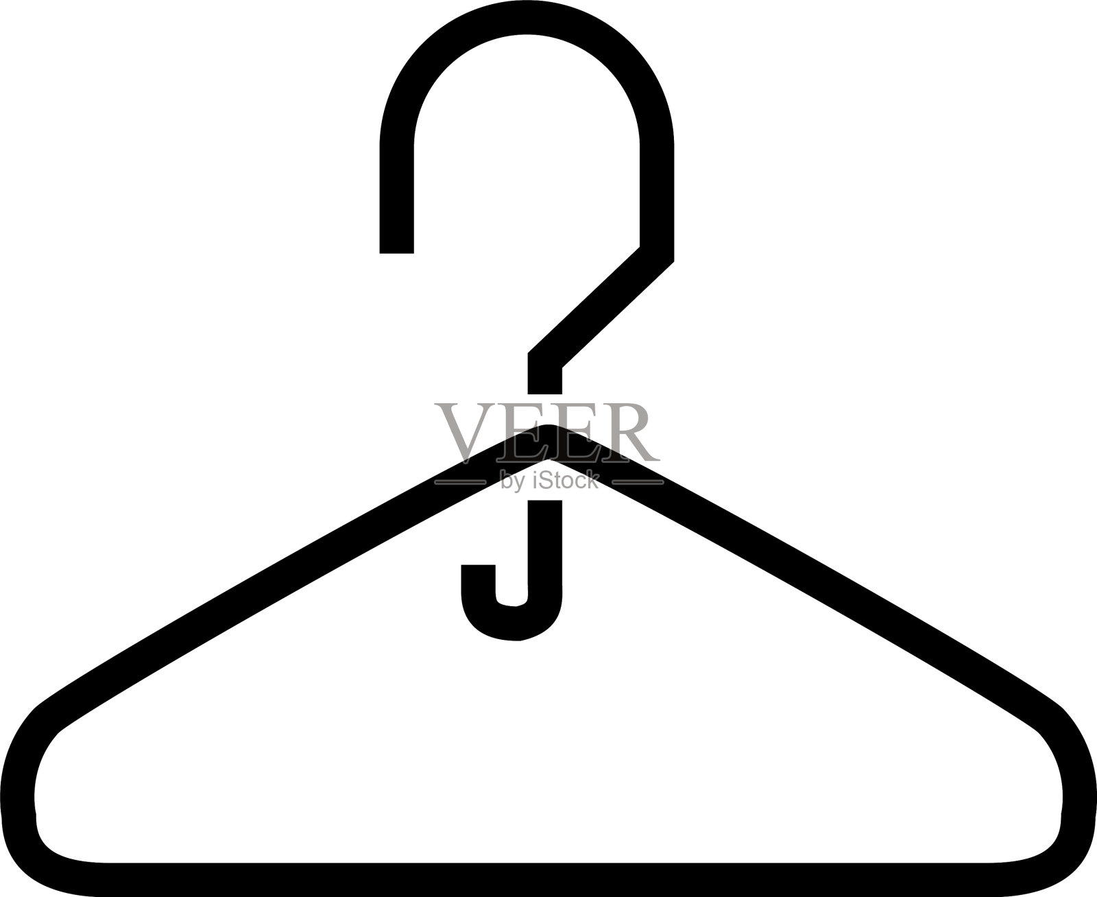 网上购物概念衣架图标线设计元素图片