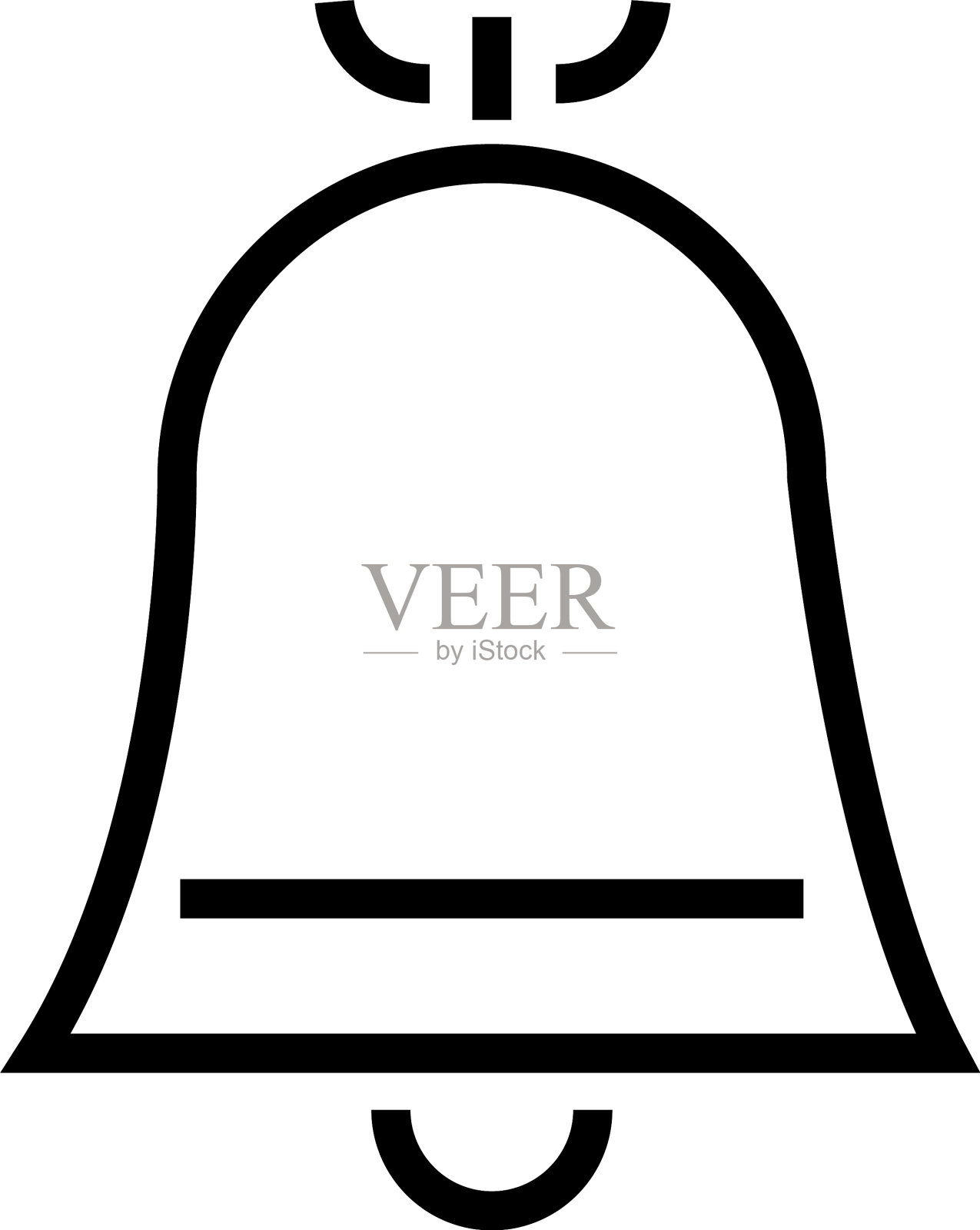 钟图标形象线条风格图标素材